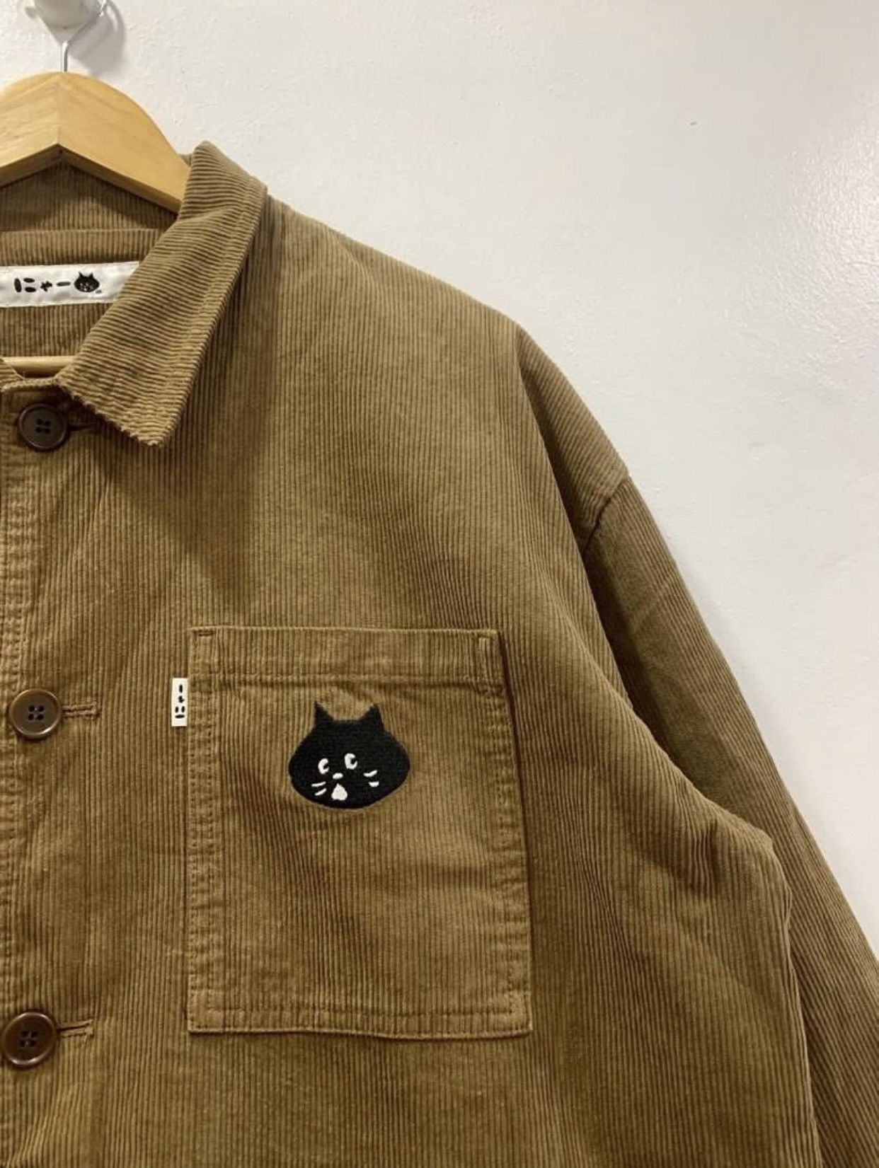 Ne-Net NÉ-NET “NYA CAT” EMBROIDERED LOGO - CORDUROY WORK JACKET Size US L / EU 52-54 / 3 - 2 Thumbnail