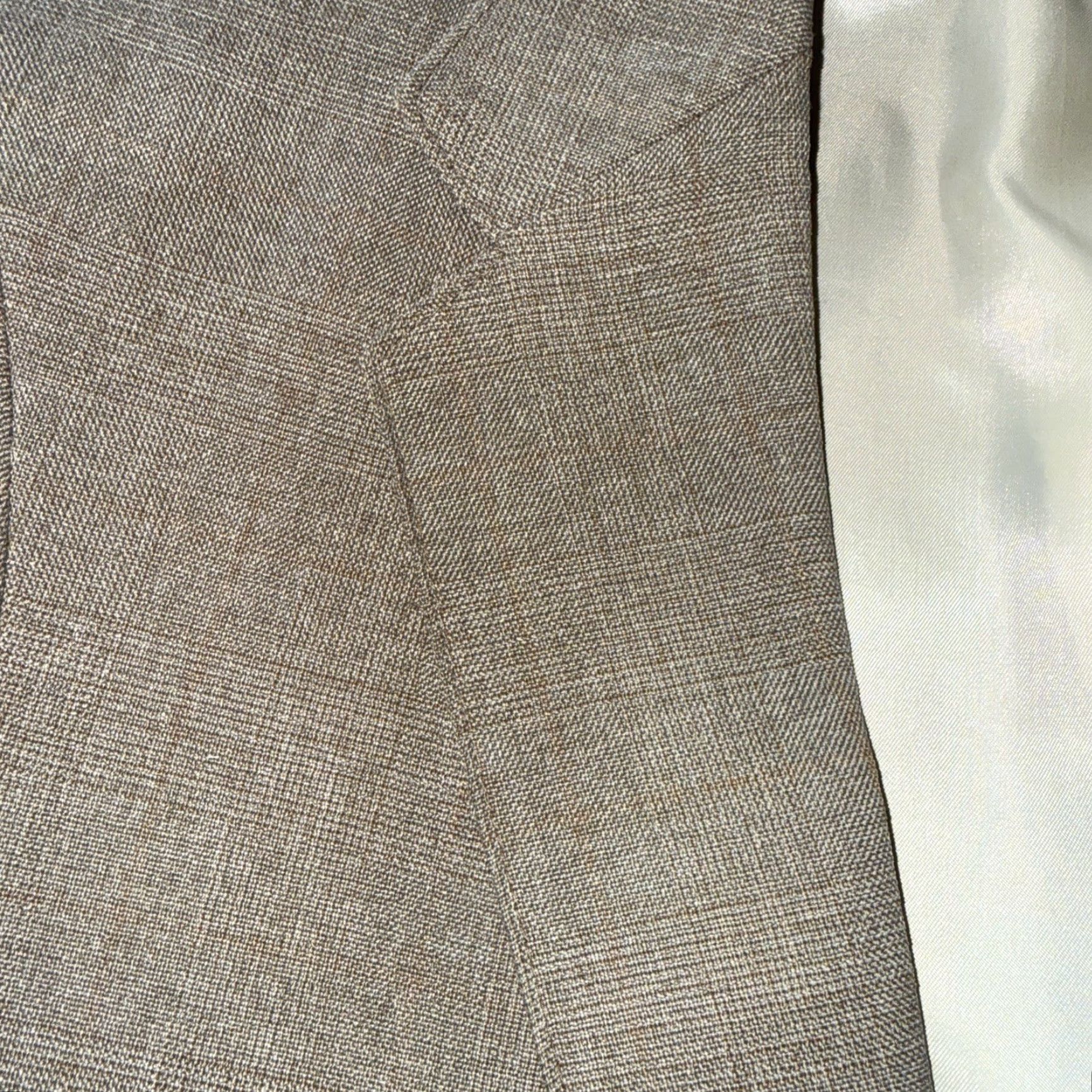 Levi's VINTAGE Levi's Blazer Action Suit Jacket Mens 42L Tan Classic Western 80s Cowboy Notch Lapel Single-Breasted Two-Button Front Long Coat Bedrock Size 42R - 4 Thumbnail