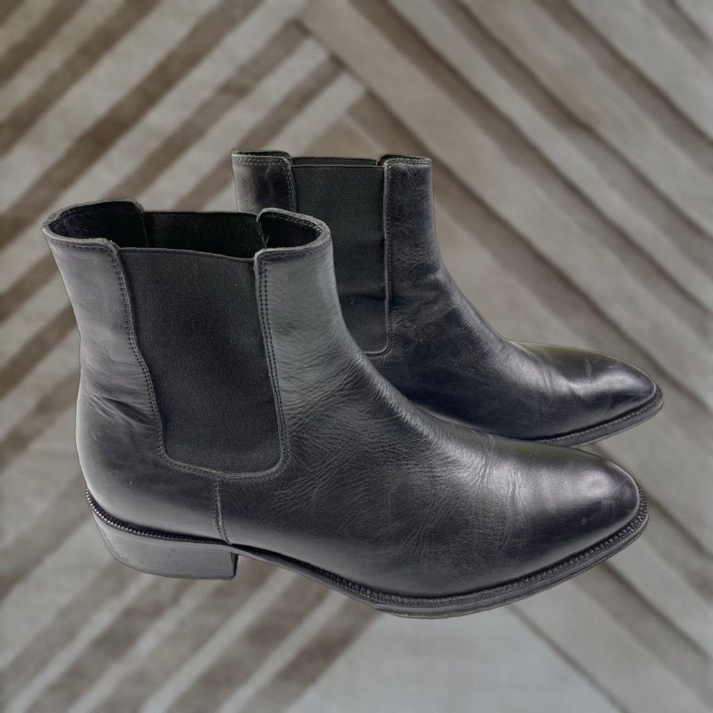 Vintage VINTAGE Jo Ghost Chelsea Boots Black Leather Mens EU 44 US 11 Italy Chelsea Boots Mens Leather Black 44 11 Jo Ghost Boots Ghost Moderate wear Size US 11 / EU 44 - 1 Thumbnail
