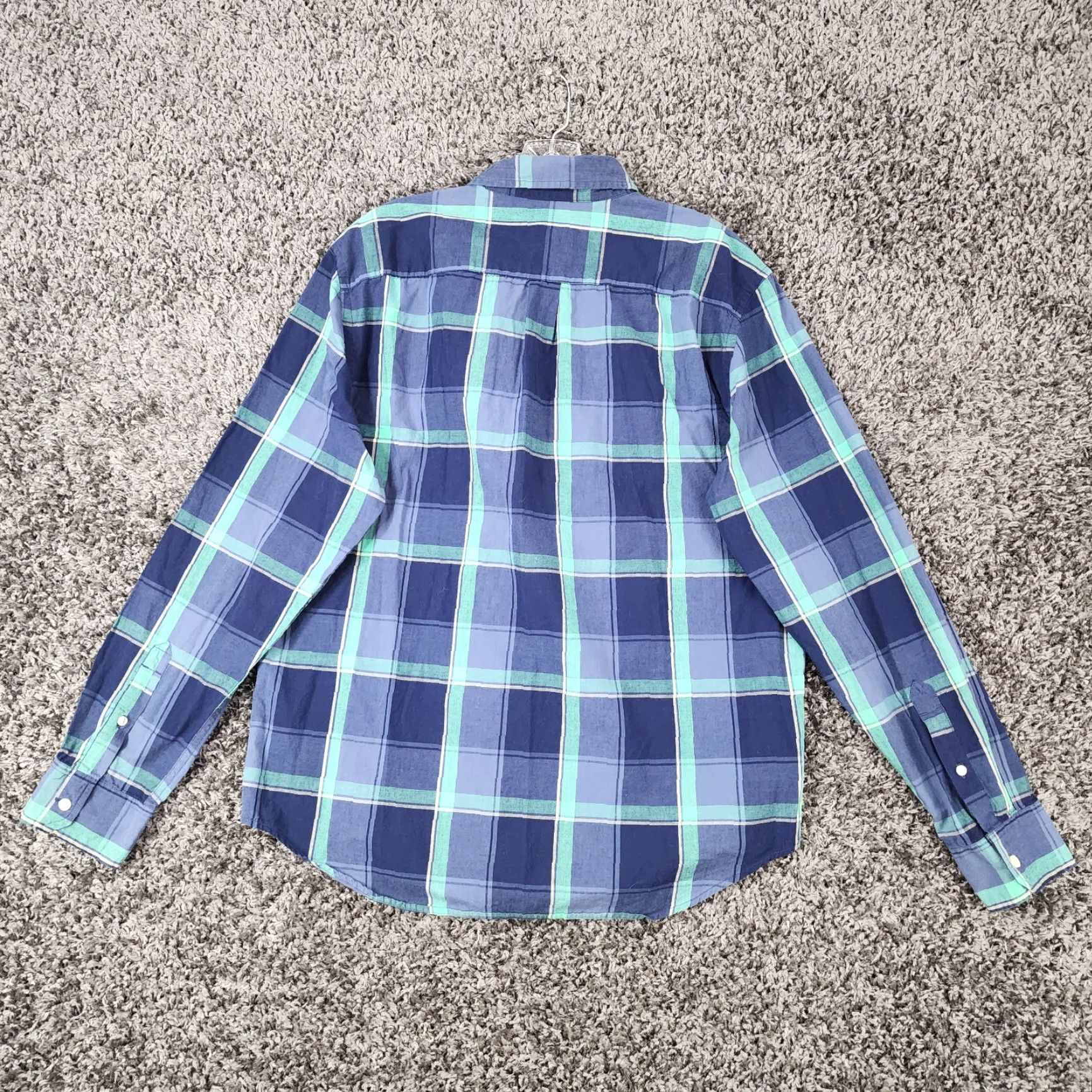American Eagle Outfitters American Eagle Shirt Mens Large Blue Plaid Long Sleeve Button Up Classic Size US L / EU 52-54 / 3 - 5 Thumbnail