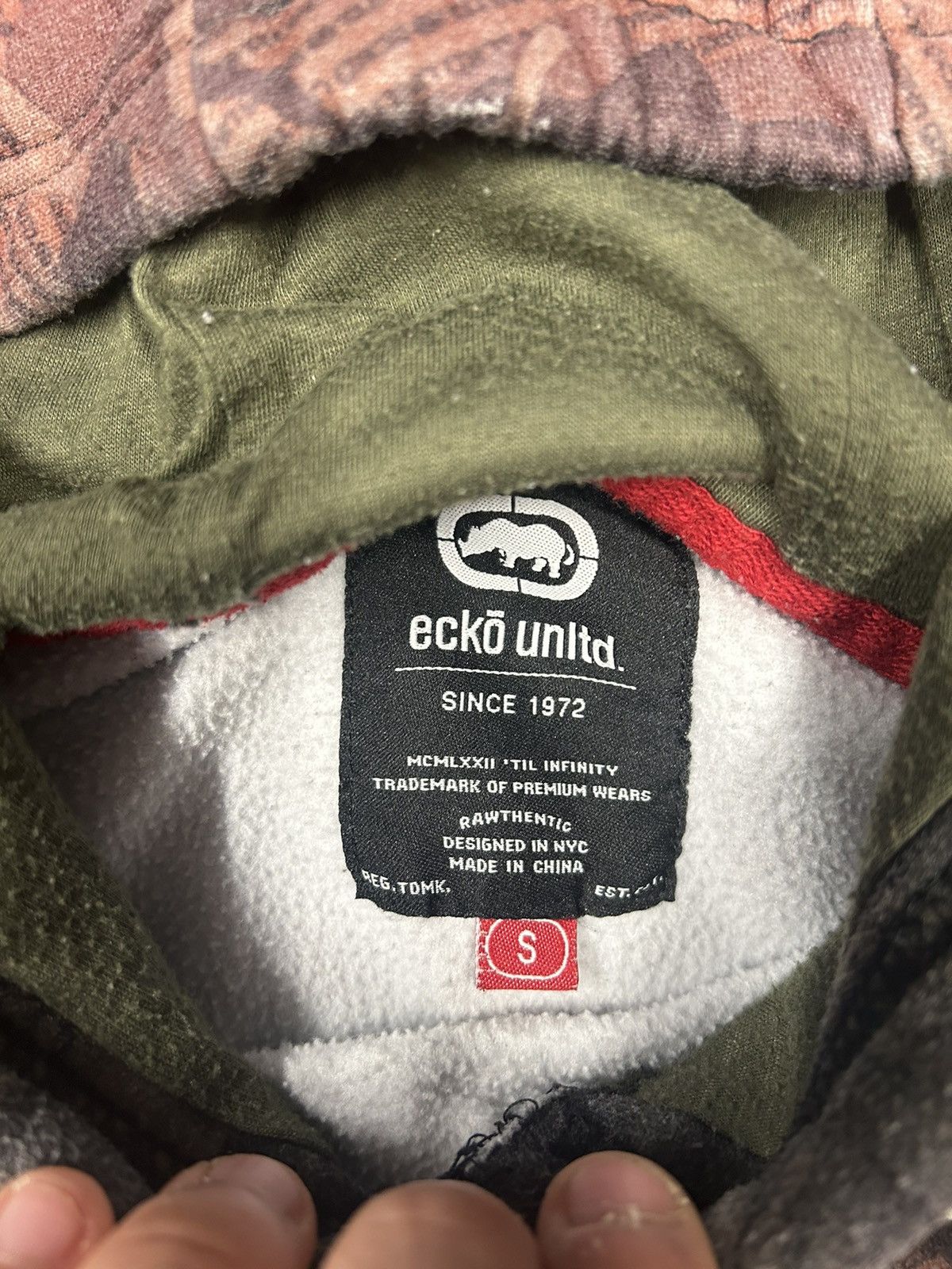 Ecko Unltd. × Vintage CRazy Vintage Y2k Ecko Unltd Camo Pullover Hoodie Sweater Size US M / EU 48-50 / 2 - 2 Thumbnail