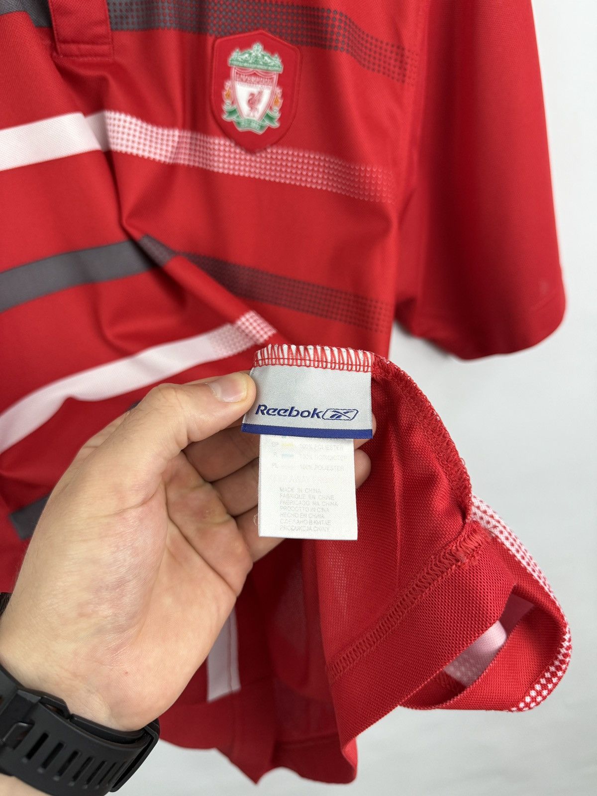 Reebok 🏴󠁧󠁢󠁥󠁮󠁧󠁿 2003 Liverpool Reebok Carlsberg Polo T-Shirt Soccer Jersey Size US M / EU 48-50 / 2 - 6 Thumbnail