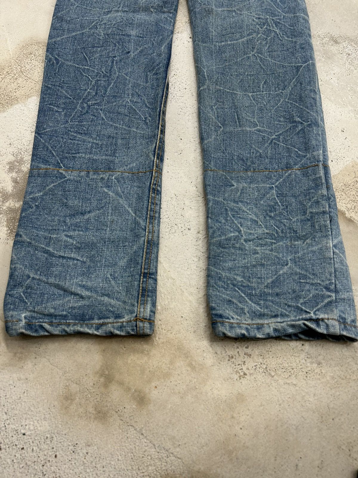 Hysteric Glamour Wave List Double Japan Waist Clawn Marks Cracked Washed Size US 31 - 13 Thumbnail