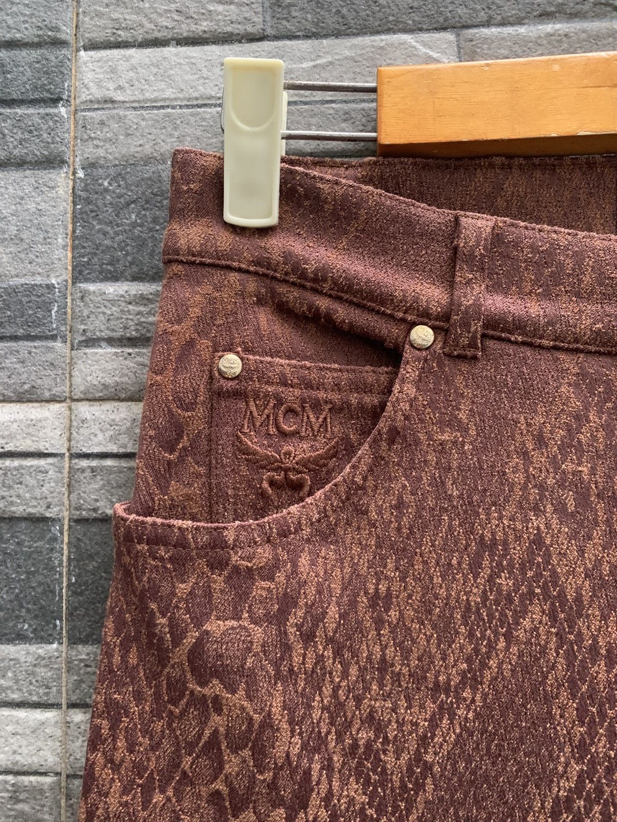 MCM Vintage MCM Jeans De Luxe Snakeskin Pants Size 30" / US 8 / IT 44 - 6 Thumbnail