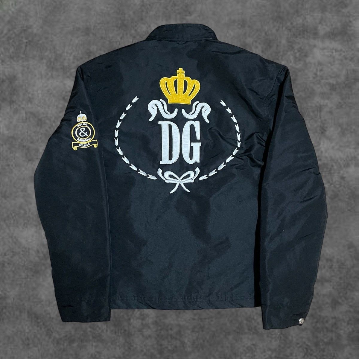 Dolce & Gabbana × Vintage Dolce &Gabbana Vintage Crown Bomber Jacket Size US M / EU 48-50 / 2 - 2 Thumbnail