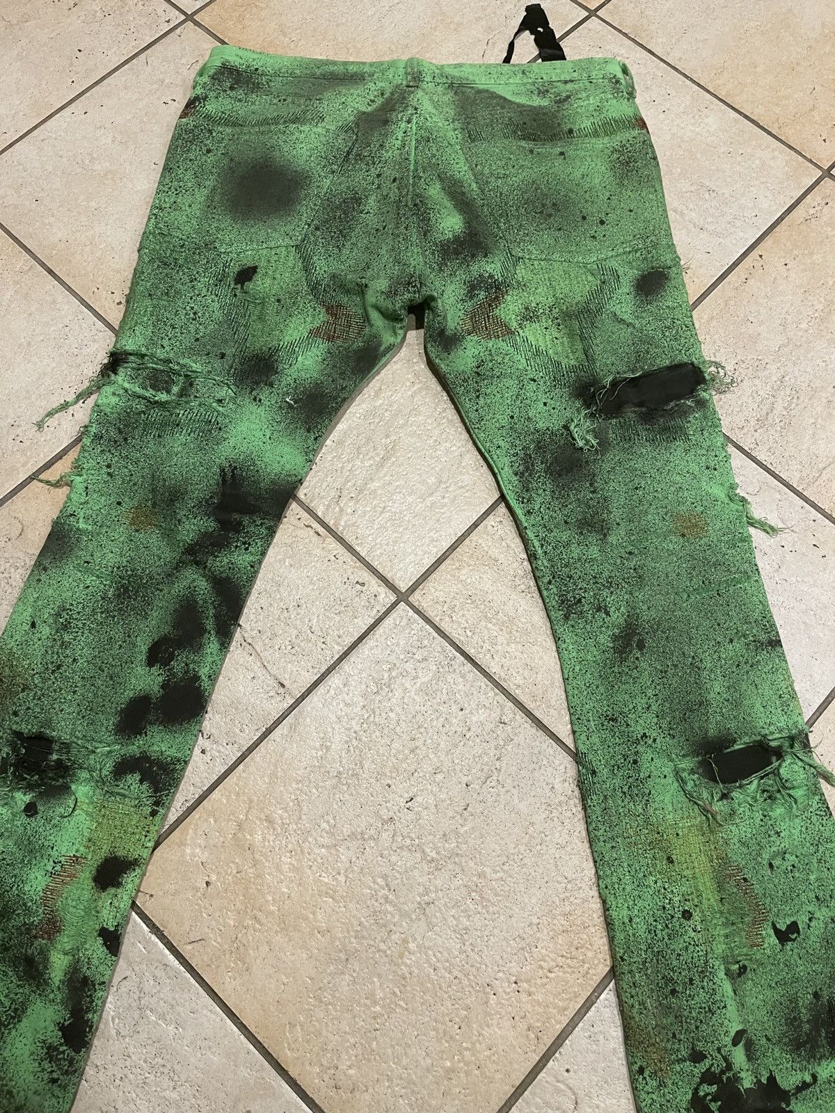 Vlone Vlone Bari Special Green scab splatter Size US 34 / EU 50 - 7 Thumbnail