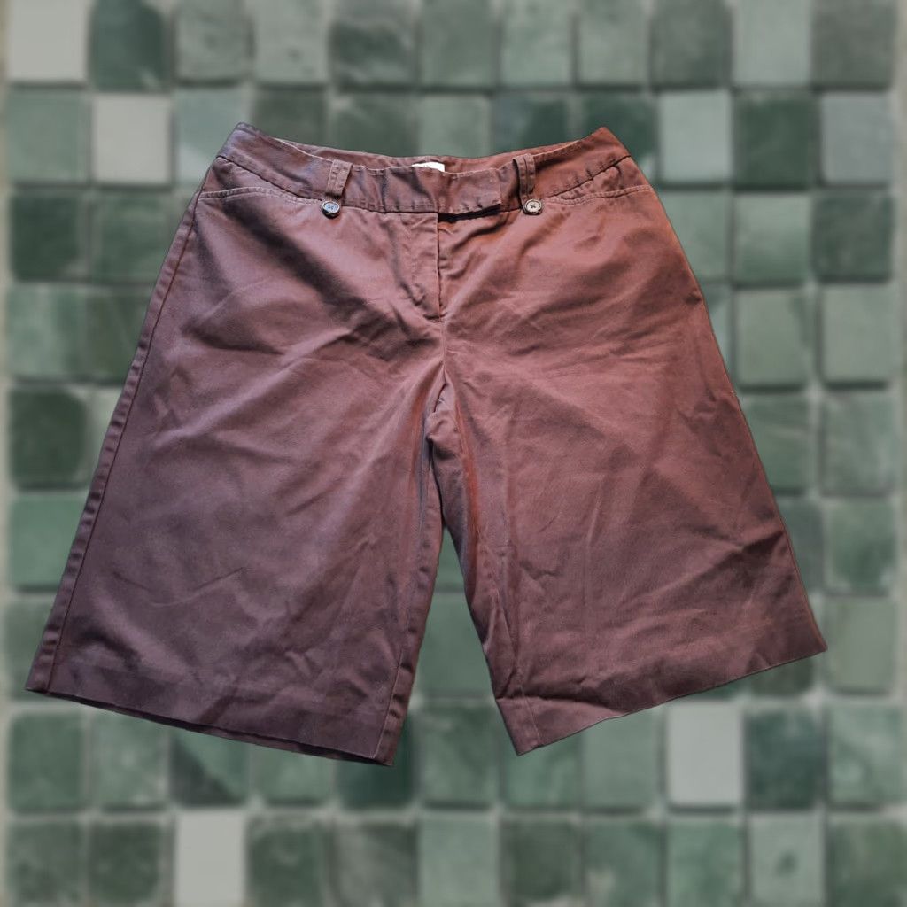 Worthington Worthington Shorts Womens 14 Brown Modern Fit Chino Flat Front Pockets Stretch Regular 14 Brown Women Size 36" / US 14 / IT 50 - 1 Thumbnail
