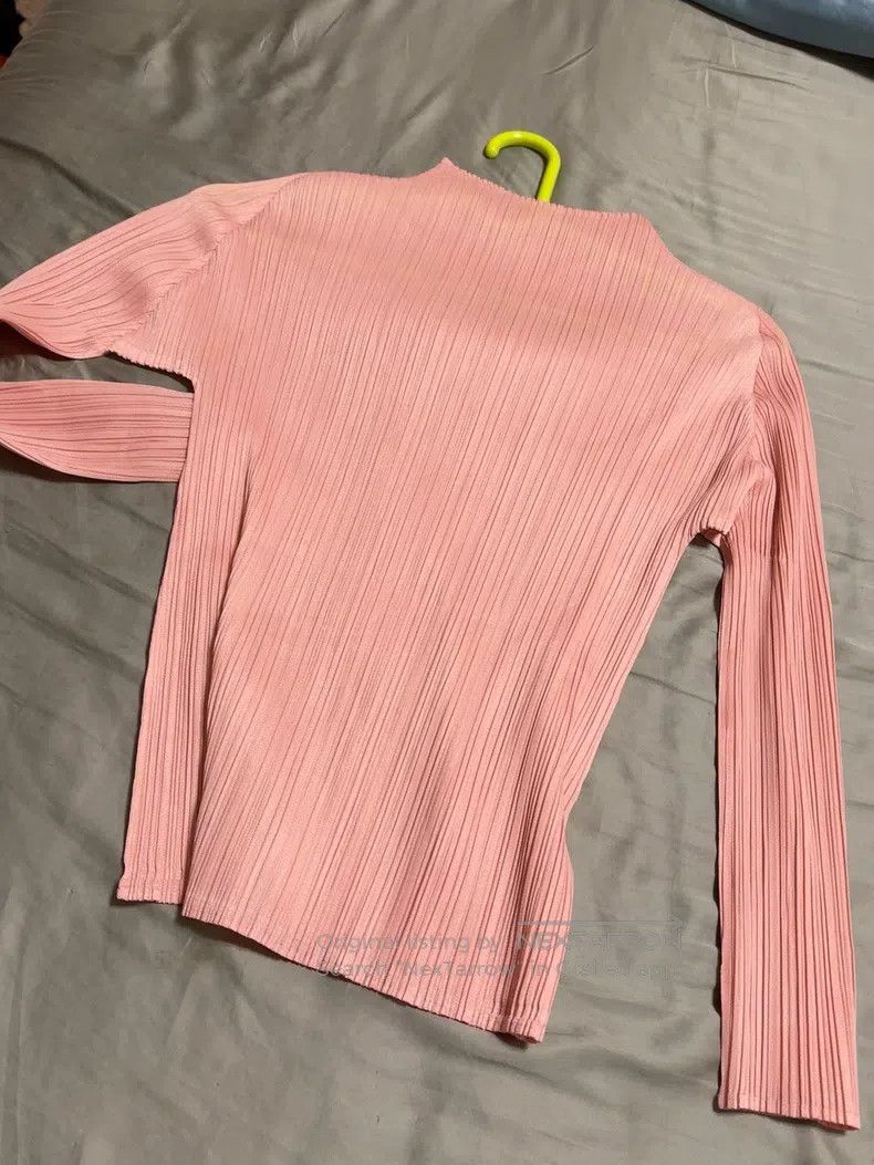Issey Miyake Issey Miyake Pink Long-sleeve Top Size L / US 10 / IT 46 - 5 Thumbnail