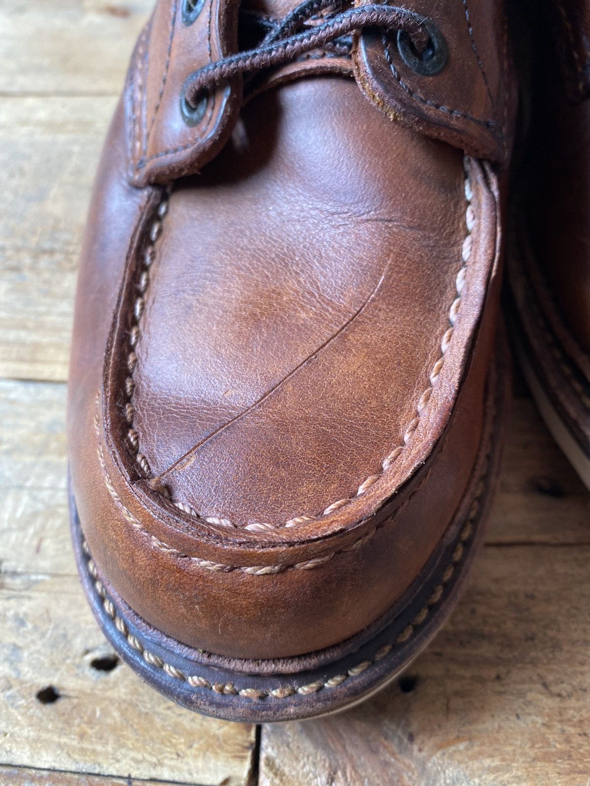 Red Wing Redwing moc-toe style 1907 brown leather boots US8.5 uk7.5 Size US 8.5 / EU 41-42 - 13 Thumbnail
