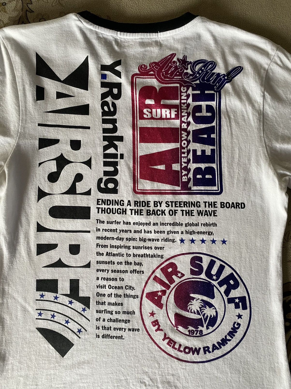 Japanese Brand Vintage Japanese Brand Air Surf Style Ringer T-Shirt Size US S / EU 44-46 / 1 - 4 Thumbnail