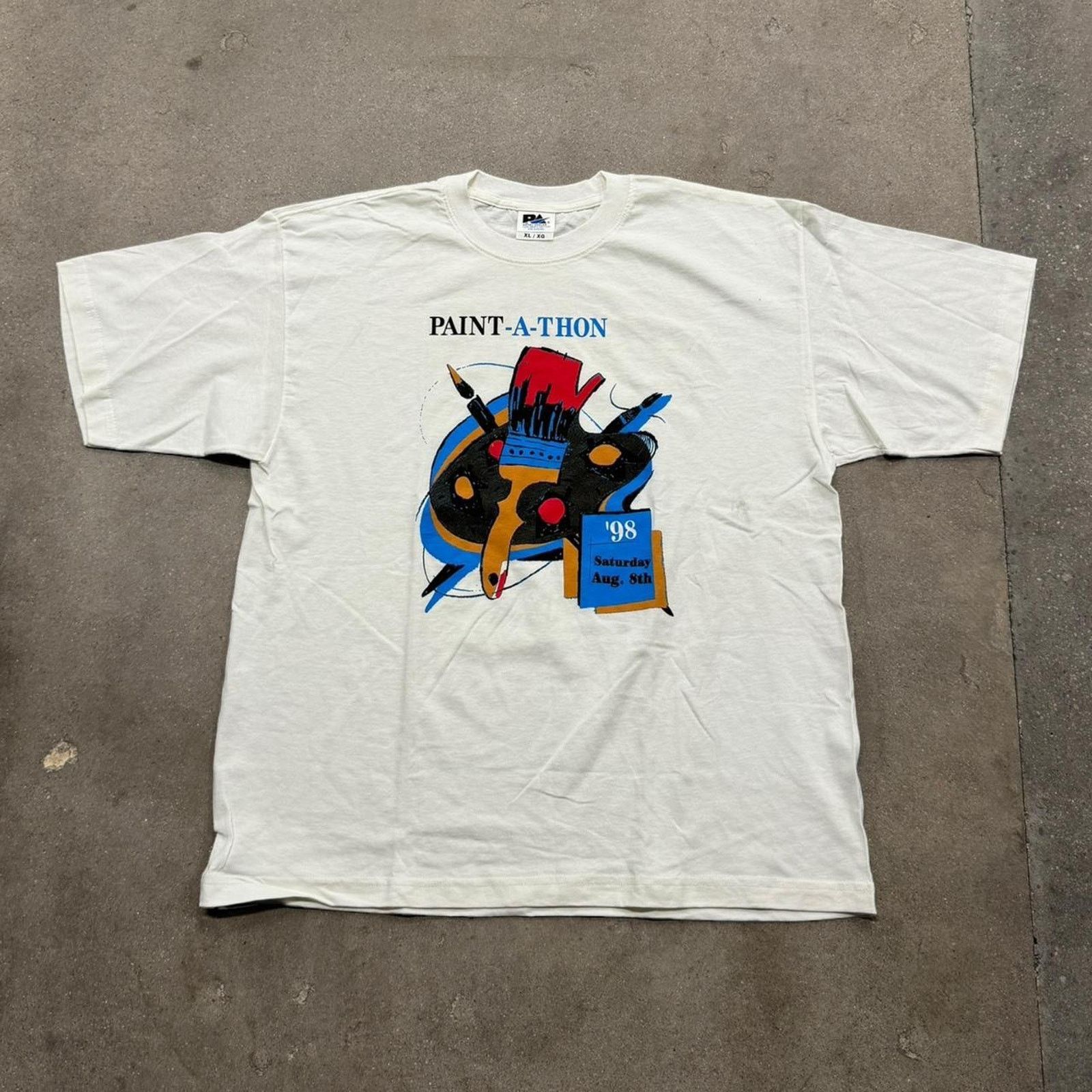 Vintage Vintage 1998 Paintathon Tee Size US XL / EU 56 / 4 - 1 Thumbnail