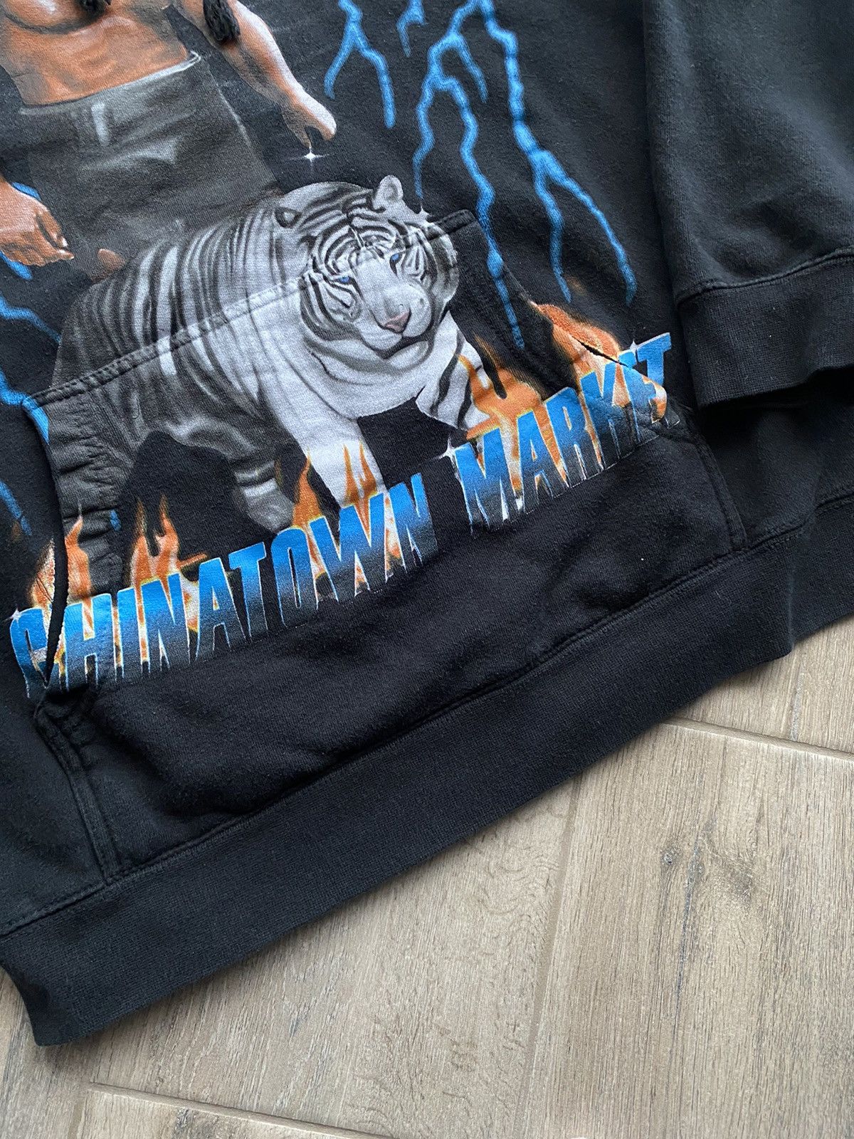 Designer × Market Mike Tyson Chinatown Market Black Hoodie Full Print Size M Size US M / EU 48-50 / 2 - 6 Thumbnail
