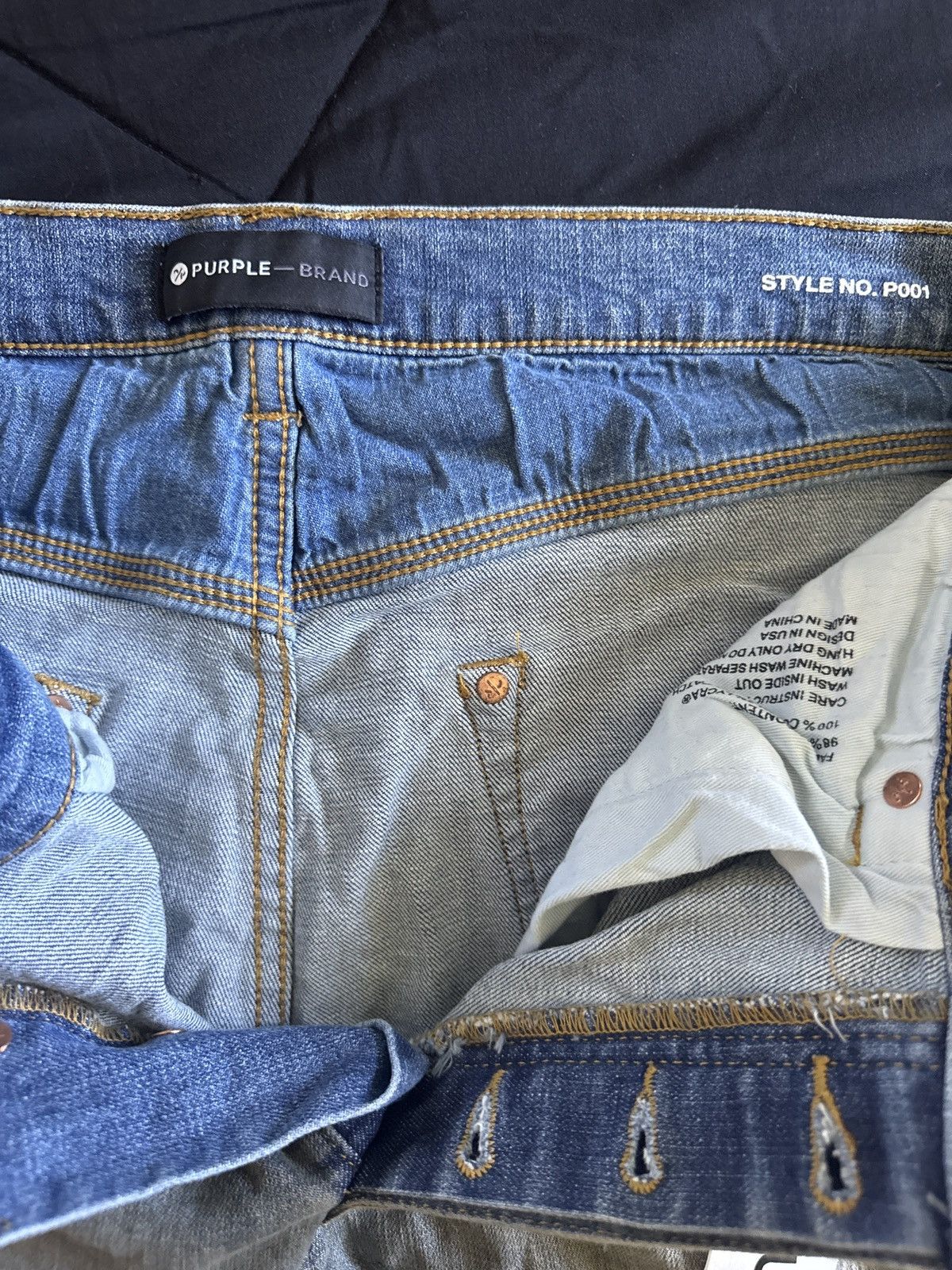Purple Brand Purple Indigo Oil Repair Jeans Size US 36 / EU 52 - 9 Thumbnail