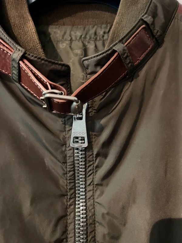Gucci Gucci Bomber Jacket – Leather Sleeve Panels – GG Lining 48 Size US M / EU 48-50 / 2 - 4 Thumbnail