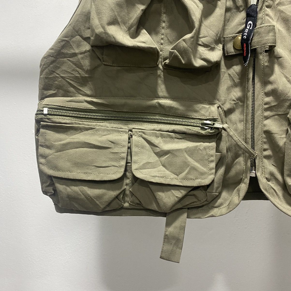 Japanese Brand Gett Utility Cargo Vest Multi Pocket Vest Army 90s Size US M / EU 48-50 / 2 - 10 Thumbnail