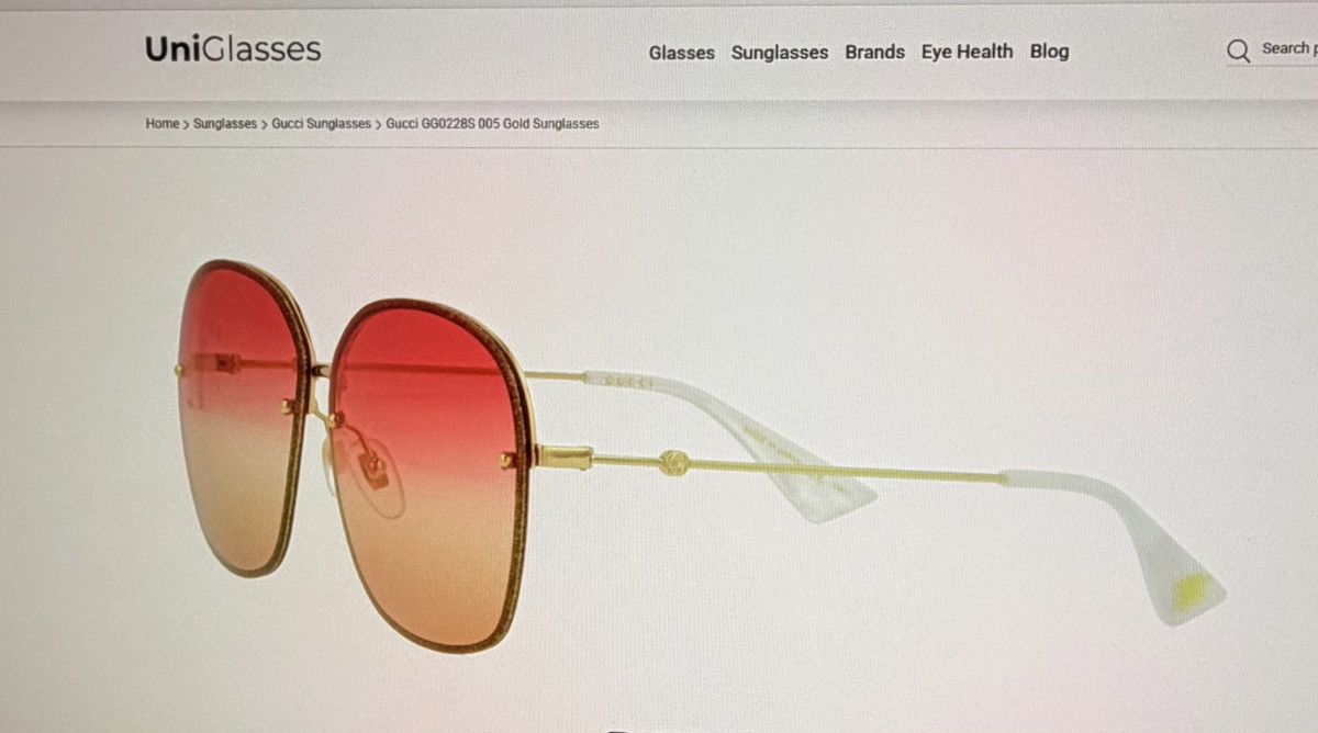 Gucci Gucci GG02282 005 Gold/Multicolor Sunglasses Size ONE SIZE - 7 Thumbnail