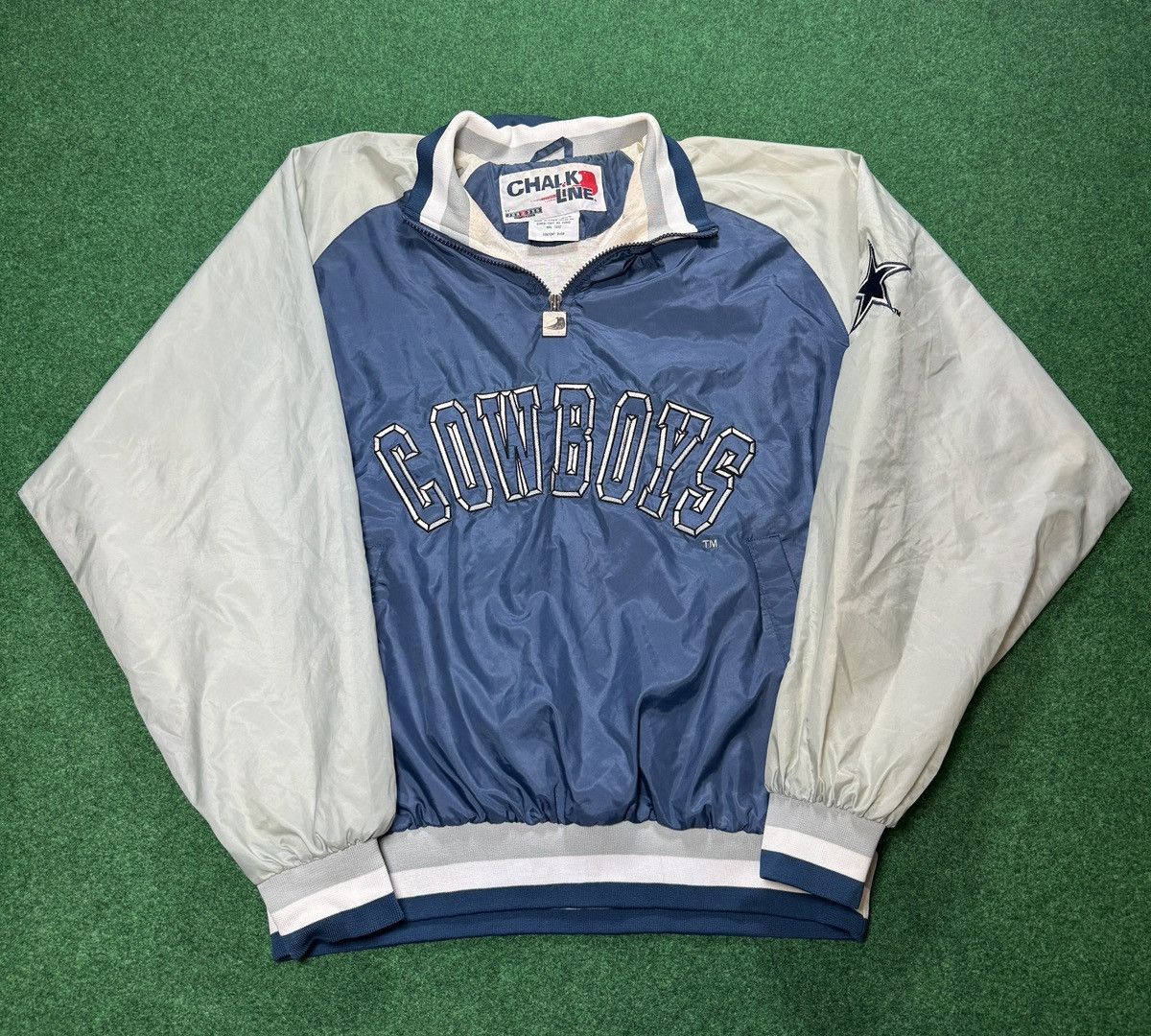 Chalk Line × NFL × Vintage Vintage 90s Dallas Cowboys Chalk Line Pullover Windbreaker Size US M / EU 48-50 / 2 - 1 Thumbnail