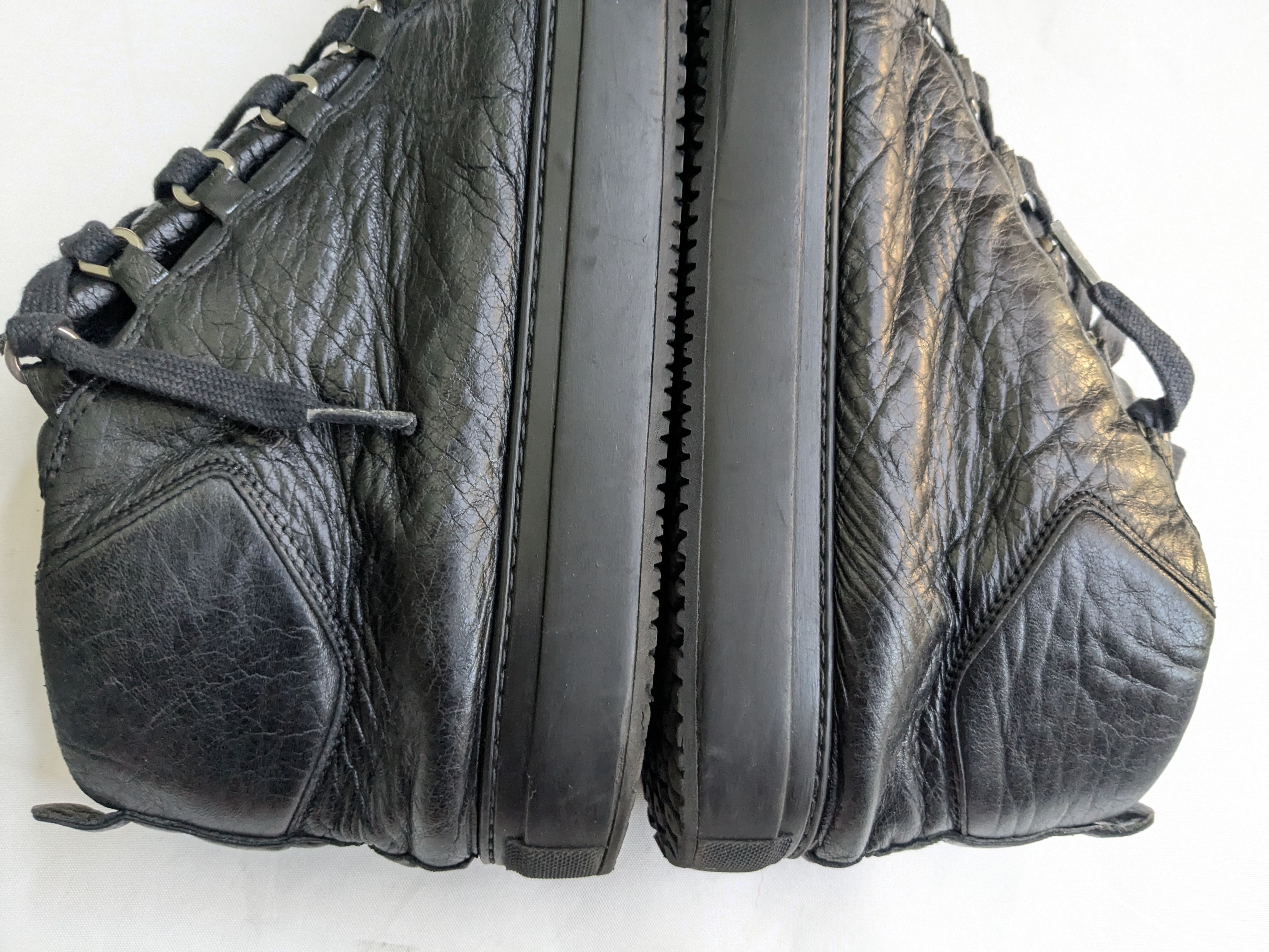 Balenciaga Balenciaga Arena Black High Top 9 Leather Size US 9 / EU 42 - 5 Thumbnail