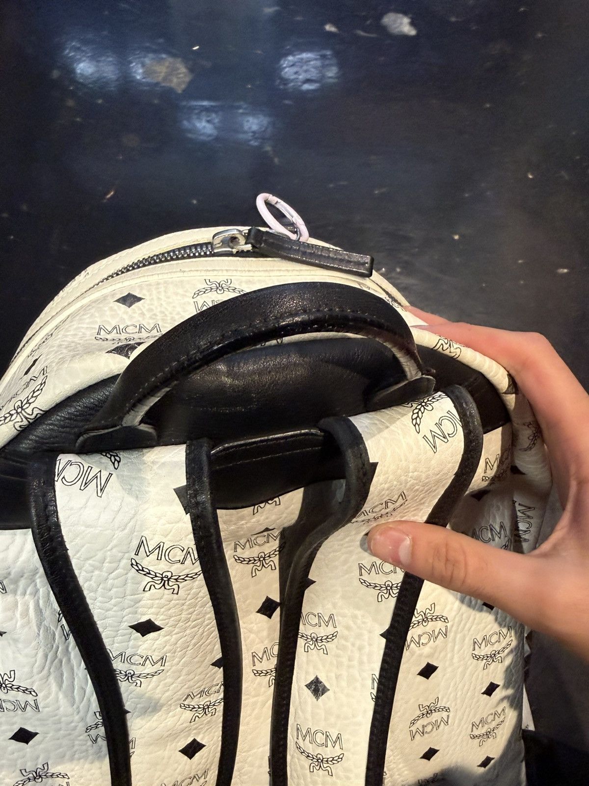 MCM Mcm white studded backpack Size ONE SIZE - 9 Thumbnail