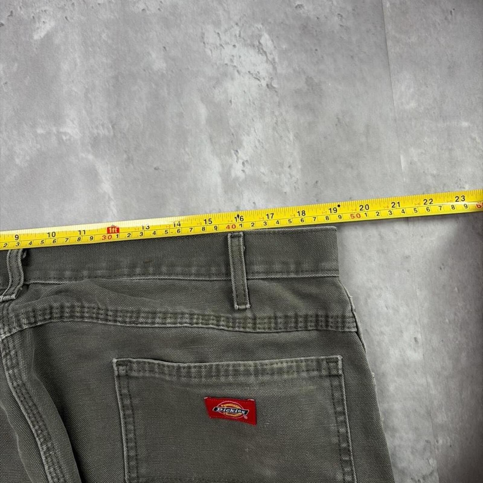 Dickies Y2K Olive Green Dickies Workwear Distressed Carpenter Pants Size US 40 / EU 56 - 6 Thumbnail