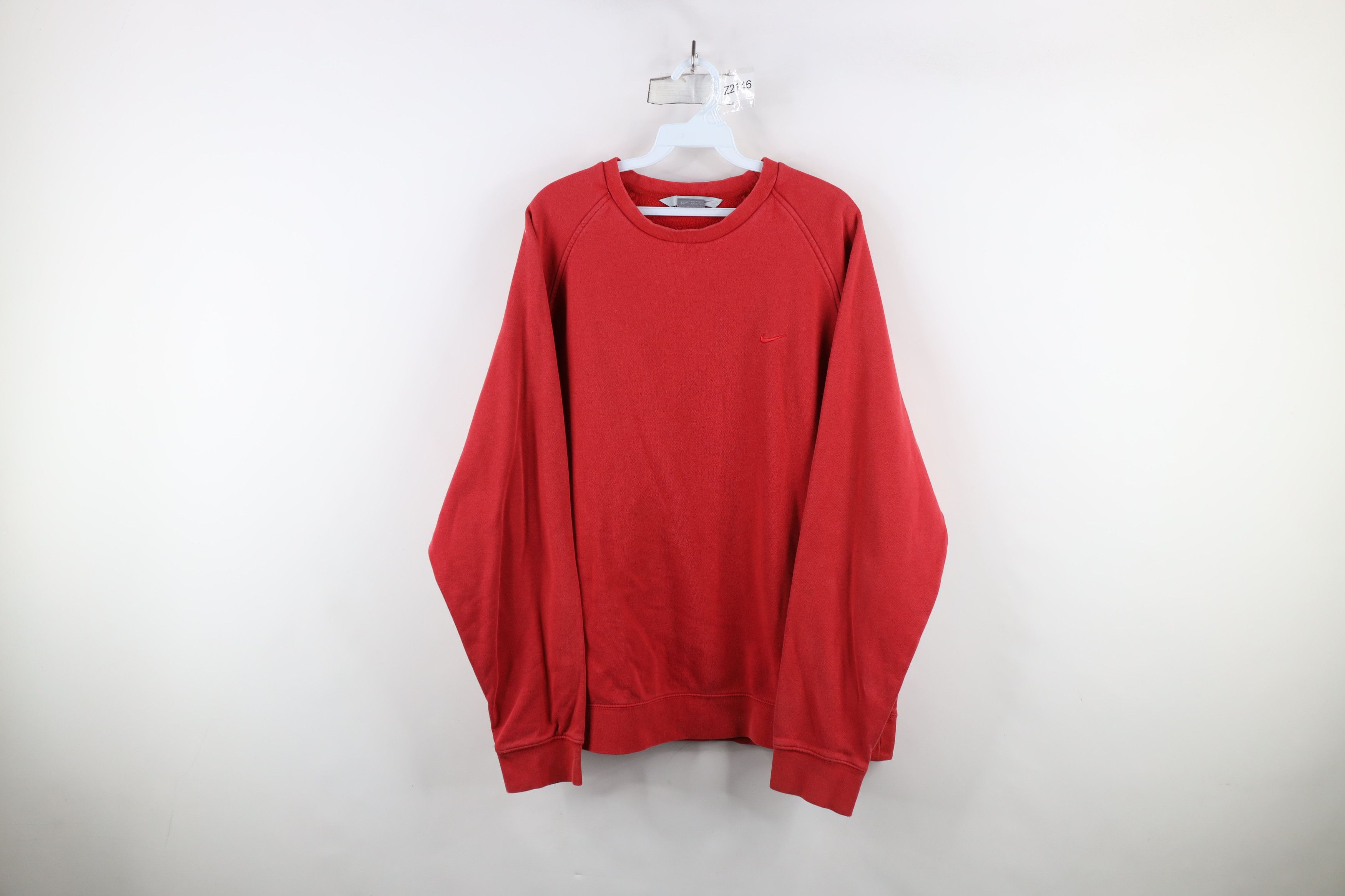 Nike × Vintage Vintage 90s Y2K Nike Monochrome Scott Mini Swoosh Sweatshirt Size US XL / EU 56 / 4 - 1 Thumbnail