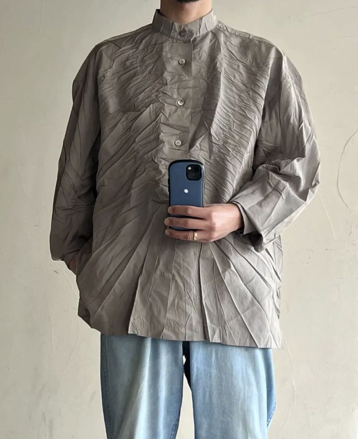 Issey Miyake ISSEY MIYAKE 1993AW Pleats Shirt Size US M / EU 48-50 / 2 - 2 Thumbnail