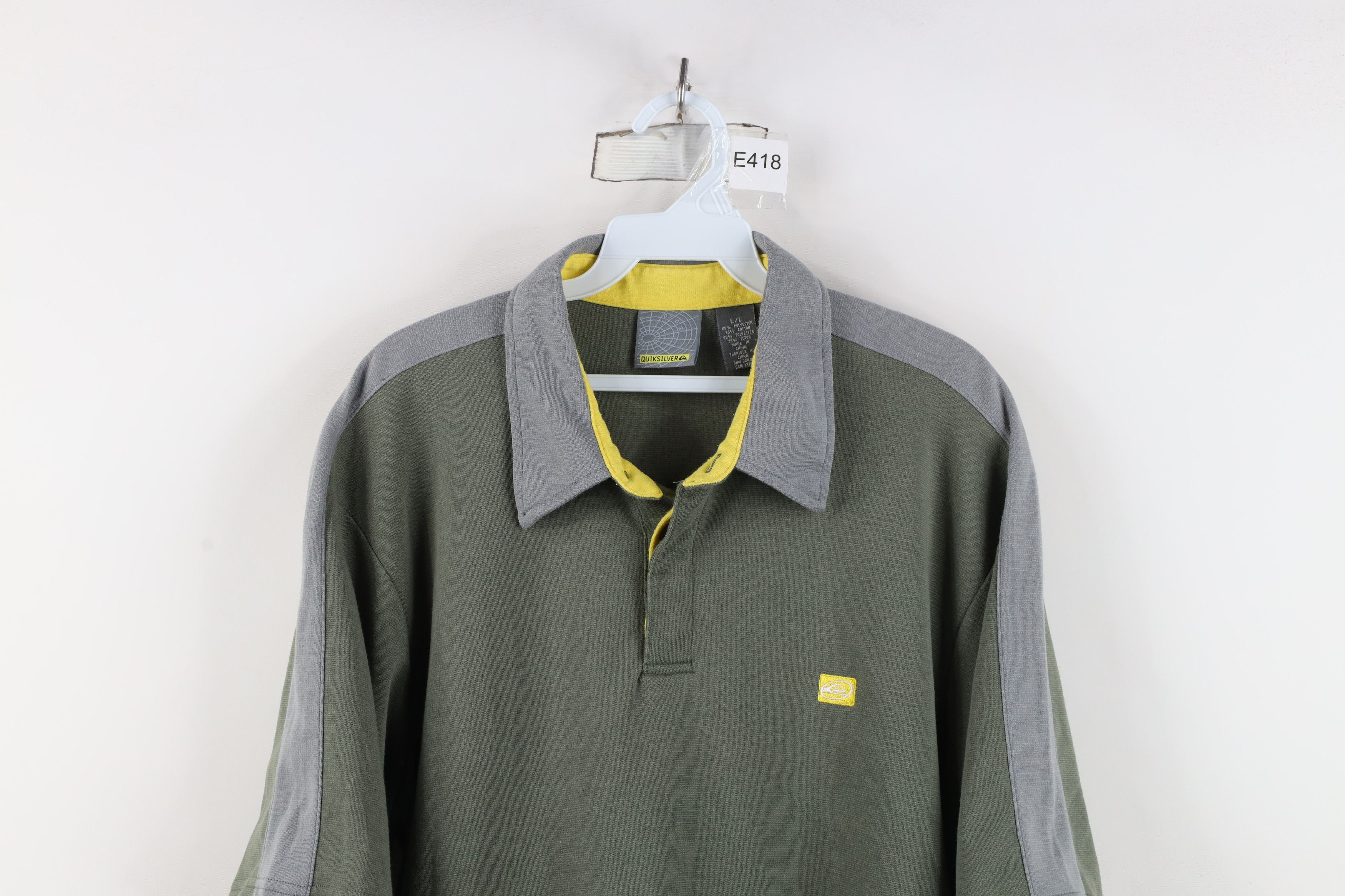 Quiksilver Vintage 90s Y2K Quiksilver Surfing Knit Collared Polo Shirt Size US L / EU 52-54 / 3 - 2 Thumbnail