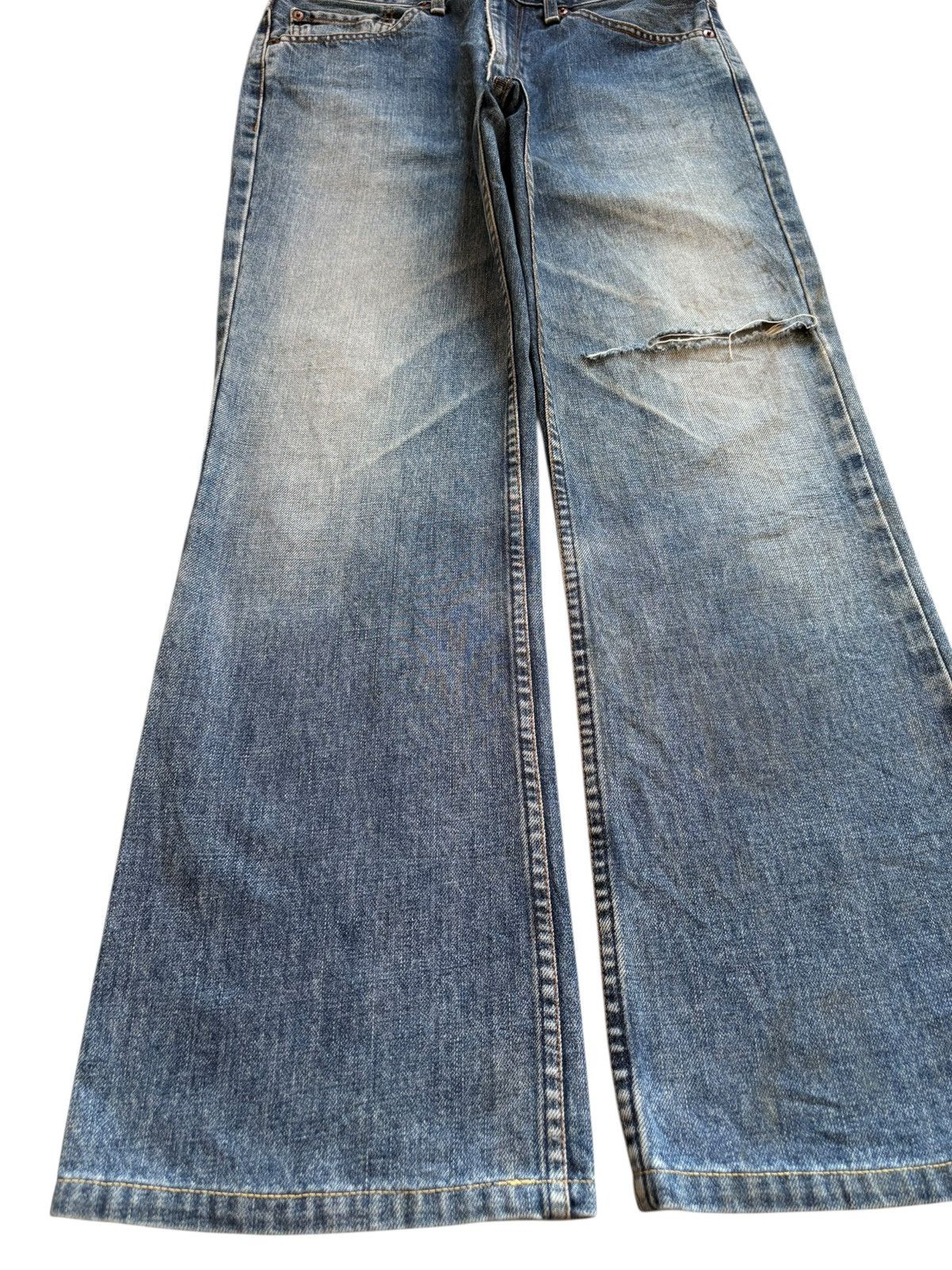 Levi's Vintage 90s Levis 517 Mud Wash Distressed Bootcut Jeans Size US 32 / EU 48 - 6 Thumbnail