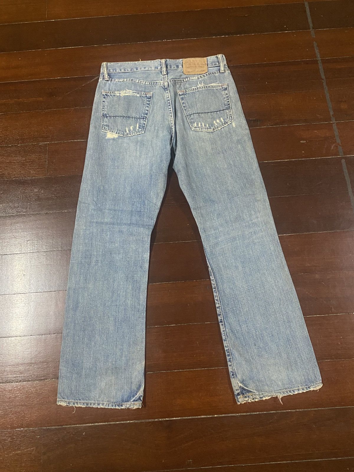 Abercrombie & Fitch Y2k Fitch Baggy Selvedge Vintage distressed mud wash Size US 32 / EU 48 - 8 Thumbnail
