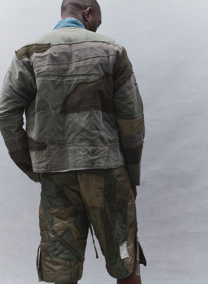 Greg Lauren $1525 Greg Lauren Mixed Puffer Zip Short Size US 28 / EU 44 - 6 Thumbnail