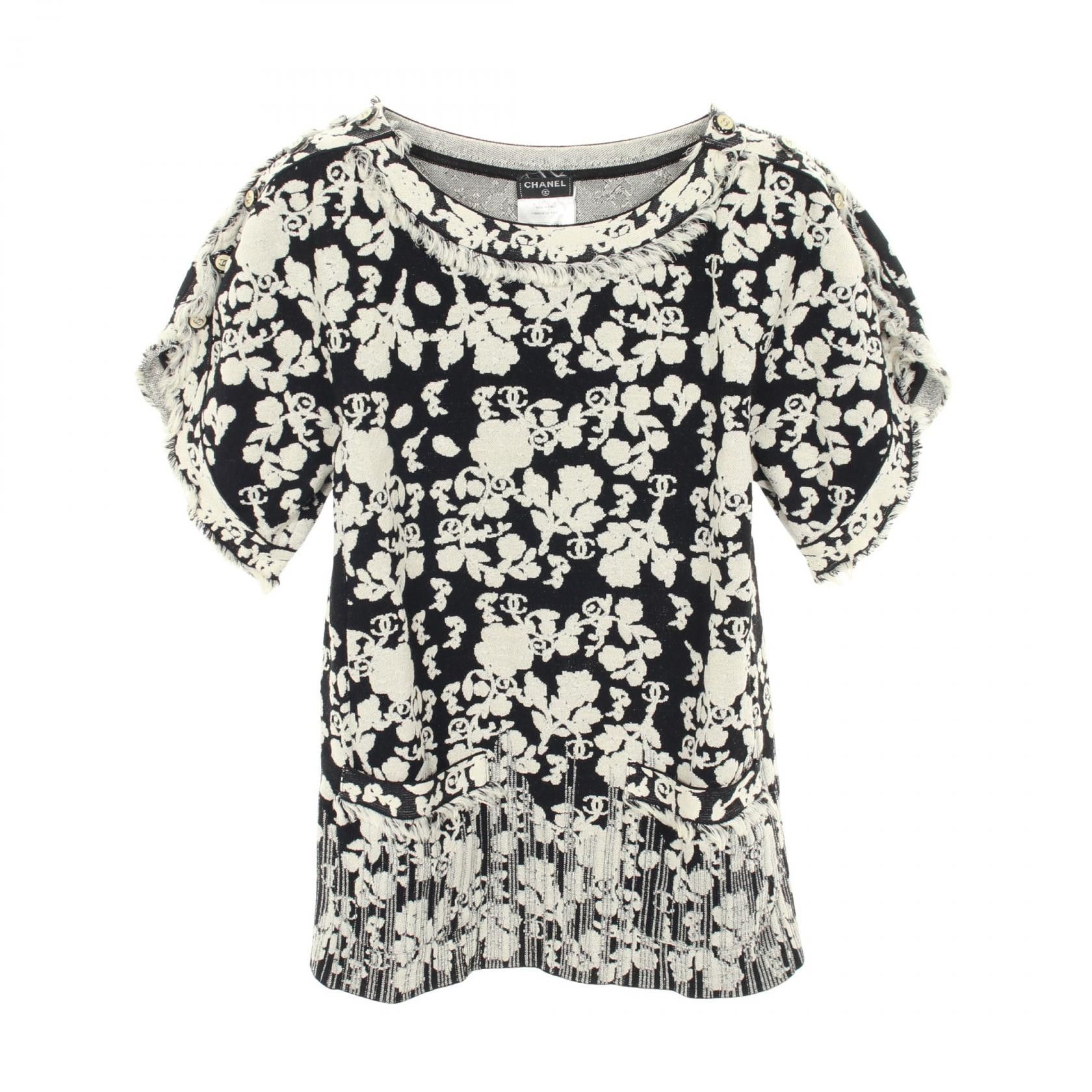 Chanel Chanel Chanel Coco Mark Cotton Viscose Top Textile Tops P47632K06069 DUTY FREE for USA Size ONE SIZE - 1 Thumbnail