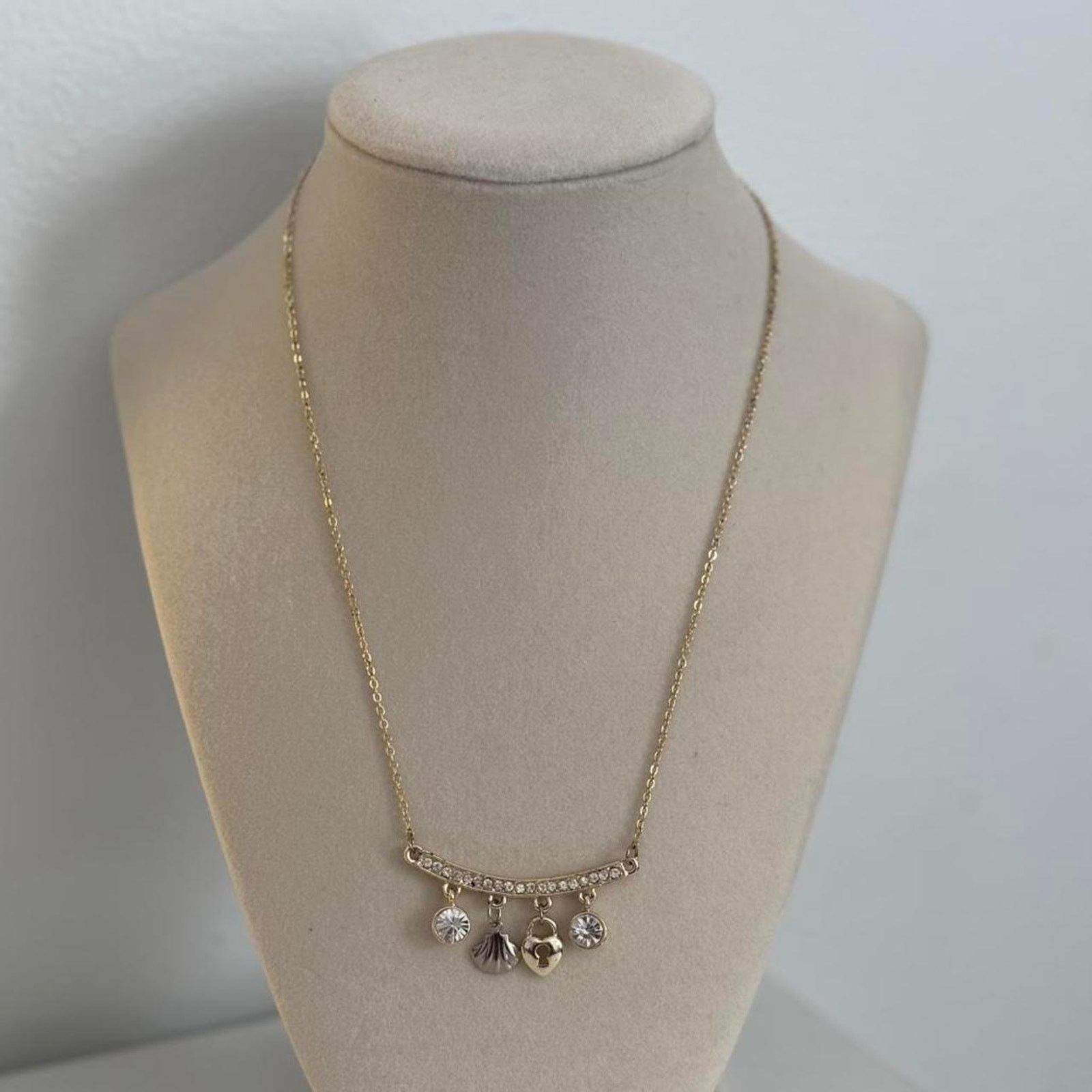 Other Gold Charm Necklace Dainty Pendant Charms Layering Size ONE SIZE - 2 Thumbnail