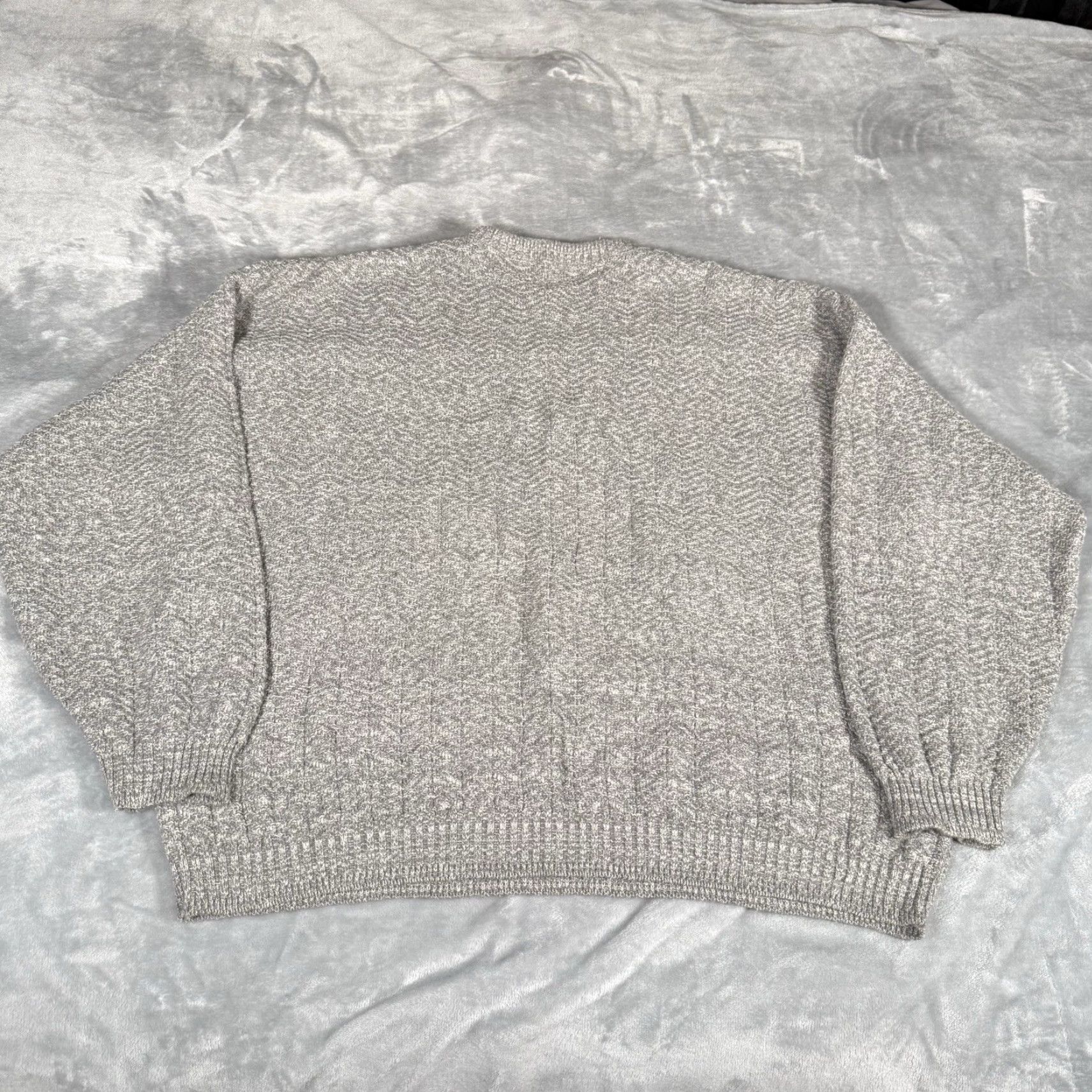Vintage VINTAGE Trader Bay Crewneck Sweater Mens 2XL Gray 90s Busy Knit Pullover Casual United States Made In USA Crew Neck Mens 2XL Size US XXL / EU 58 / 5 - 4 Thumbnail