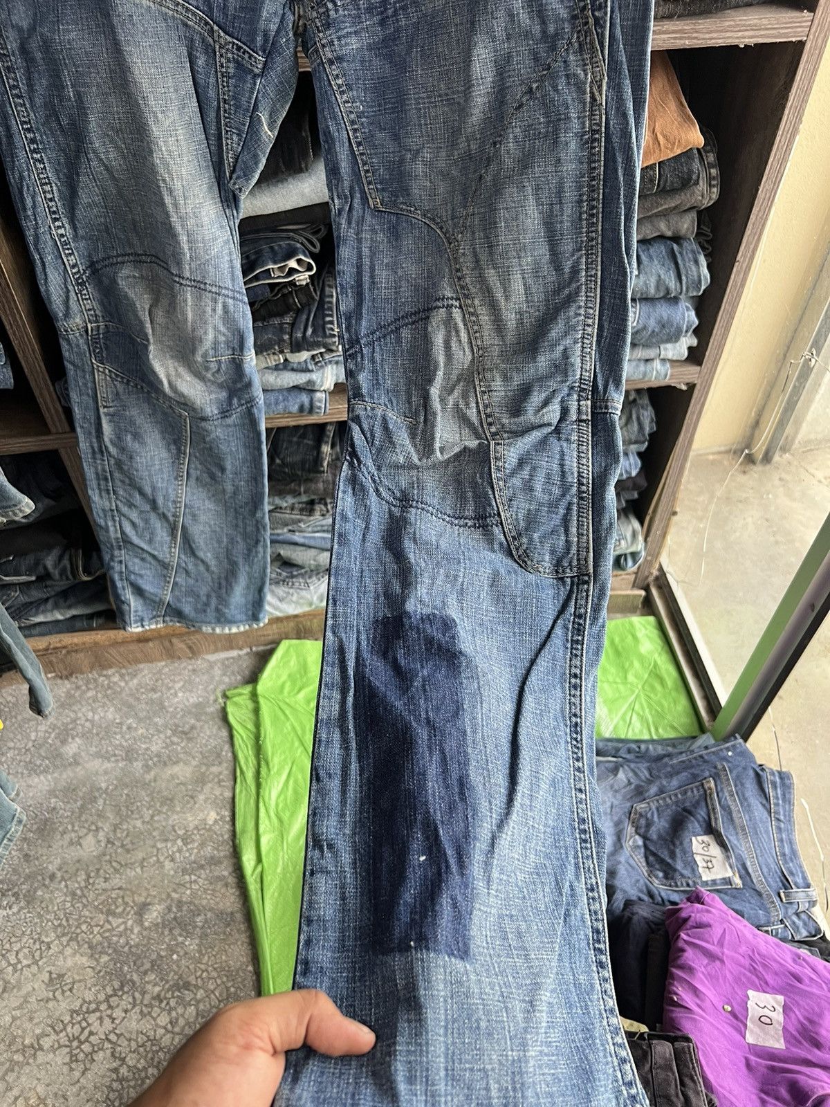 G-Star 🔥G-Star Raw Double Knees Distressed Denim Size US 37 - 7 Thumbnail