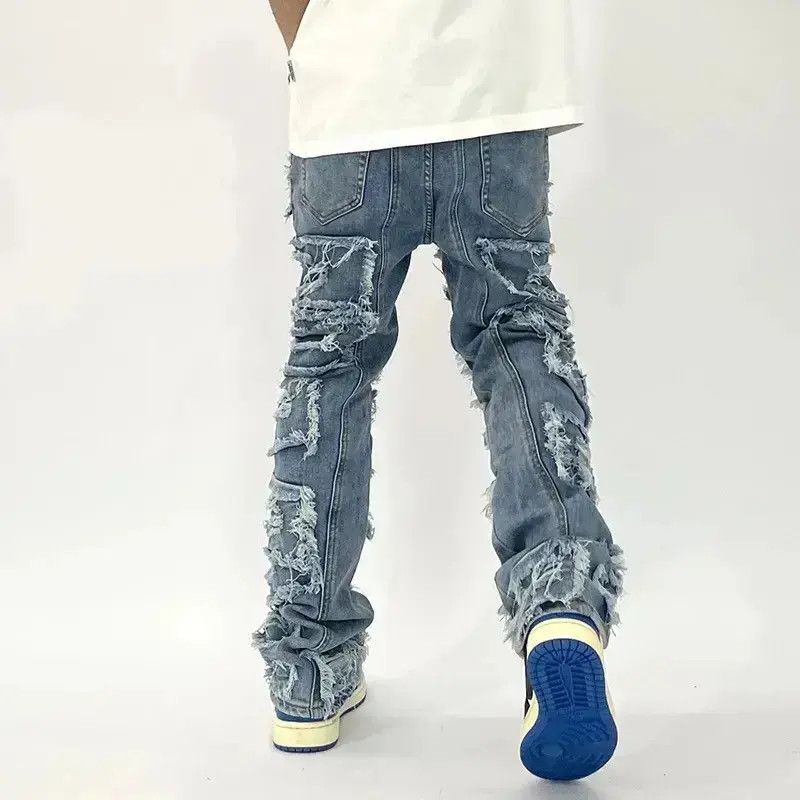 Japanese Brand Hip Hop Loose Denim Trousers Vibe Style Size US 32 / EU 48 - 6 Thumbnail