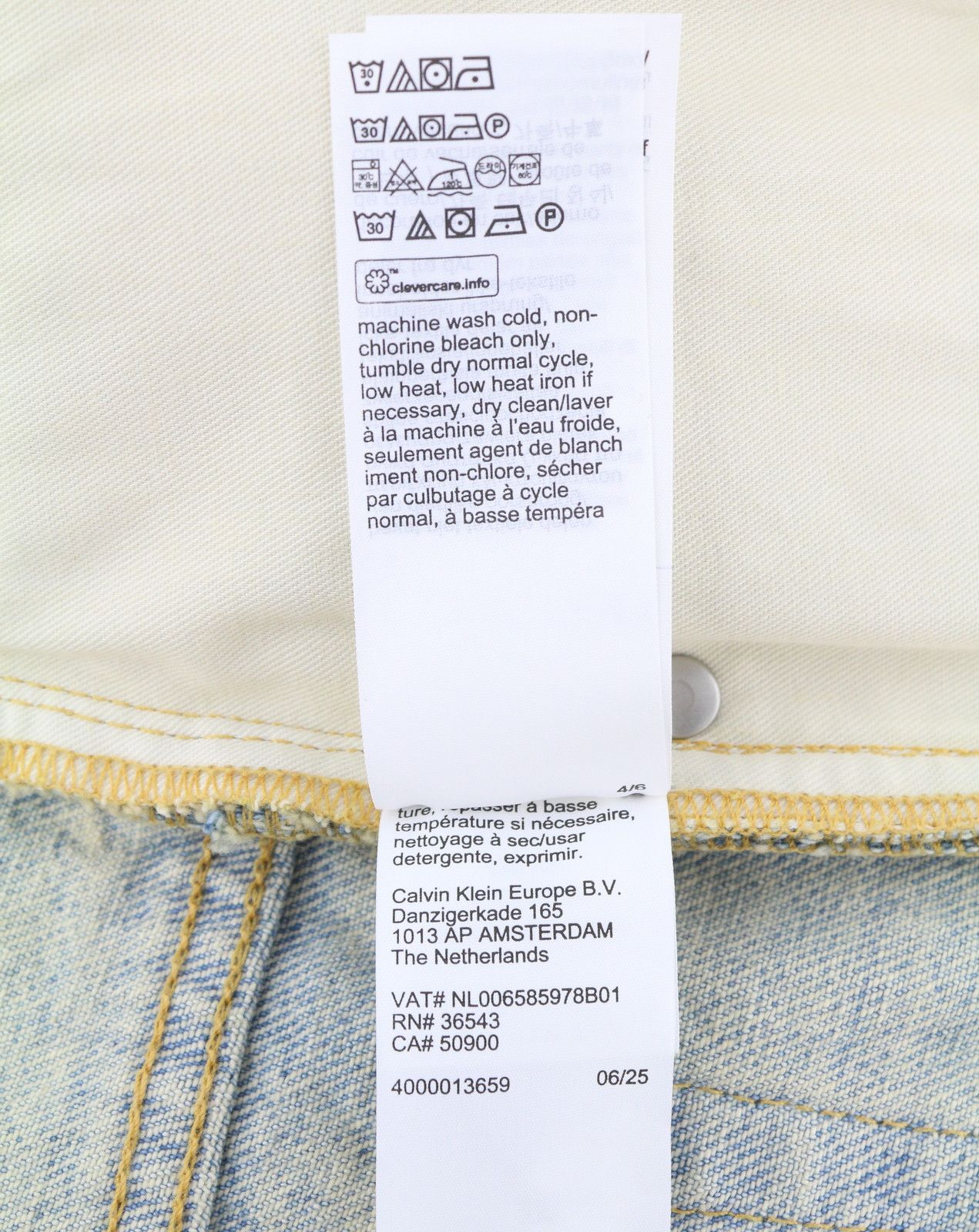 Calvin Klein W34/L32 Blue Faded Relaxed Denim 87836 Size US 34 / EU 50 - 8 Thumbnail