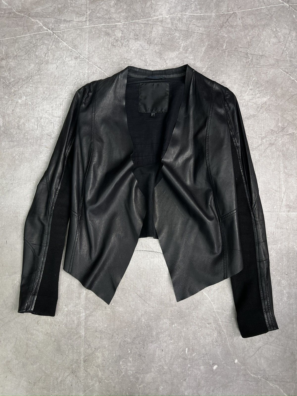 Japanese Brand Ann demeulemeester Style Leather Jacket 2000’s avant garde Size S / US 4 / IT 40 - 2 Thumbnail