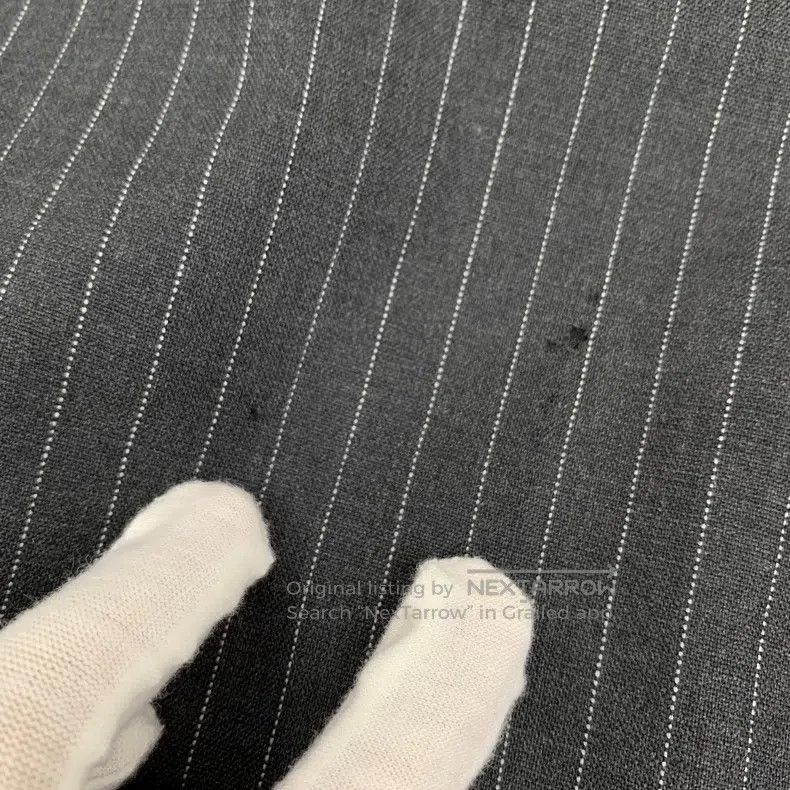 Saint Laurent Paris Saint Laurent Paris Black Striped Wool Collar Single Butto Size S / US 4 / IT 40 - 8 Thumbnail