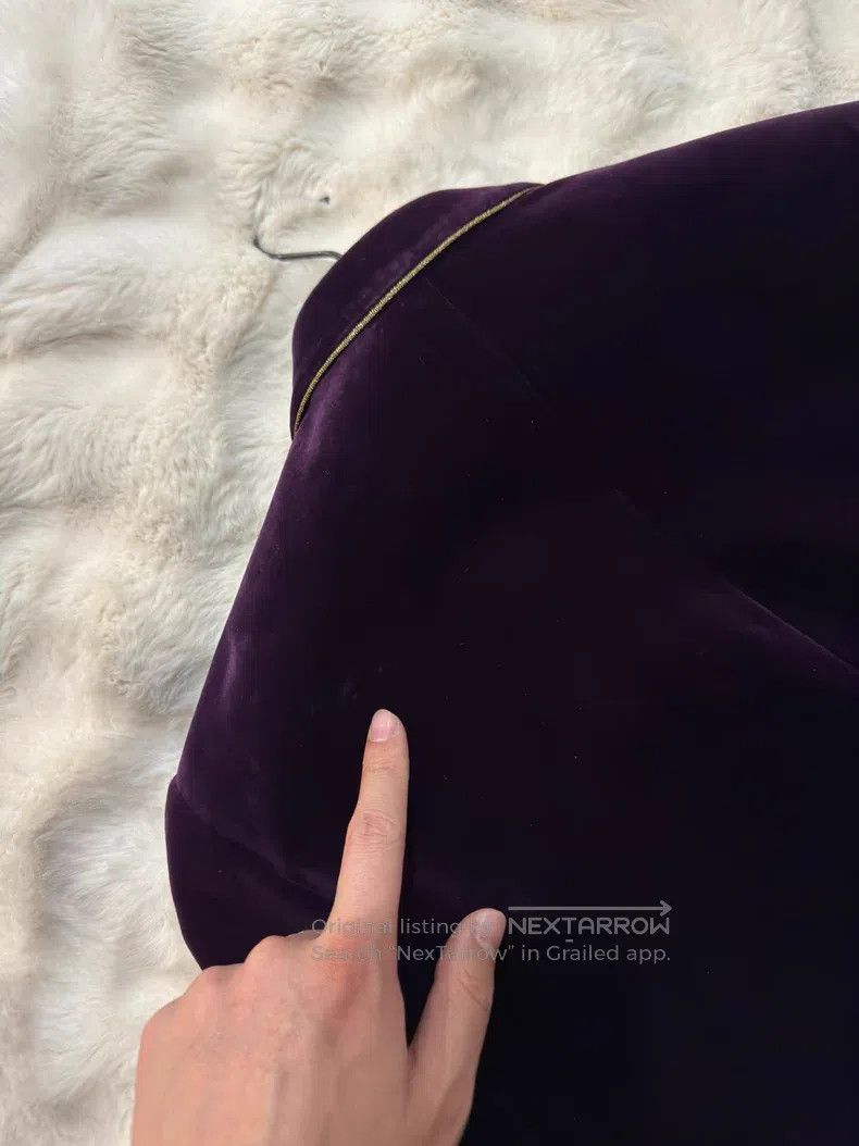 Saint Laurent Paris Saint Laurent Paris Purple Gold Velvet Suit Size US M / EU 48-50 / 2 - 9 Thumbnail