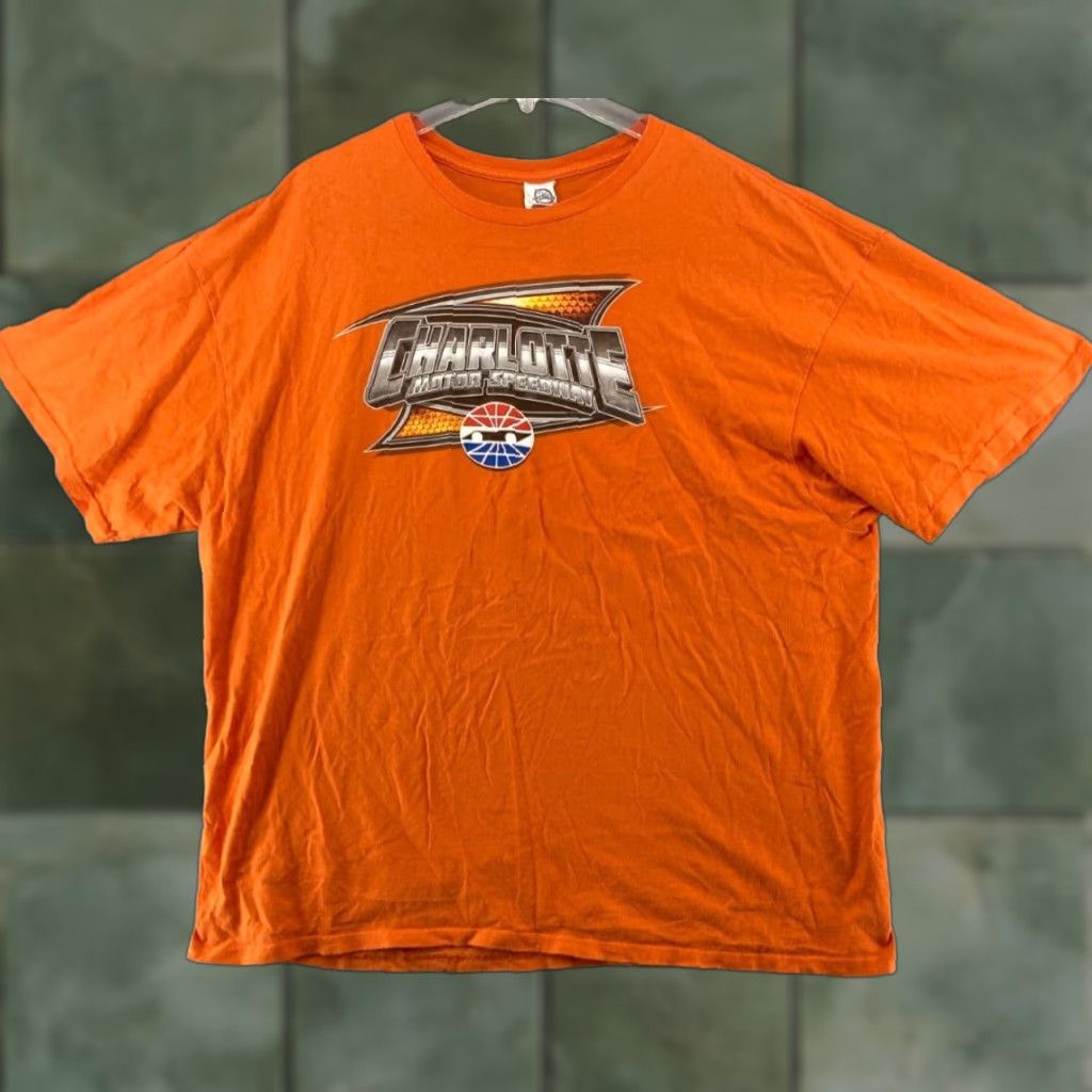 Vintage Charlotte Motor Speedway Shirt Mens 3XL Orange Racing Size US XXL / EU 58 / 5 - 1 Thumbnail