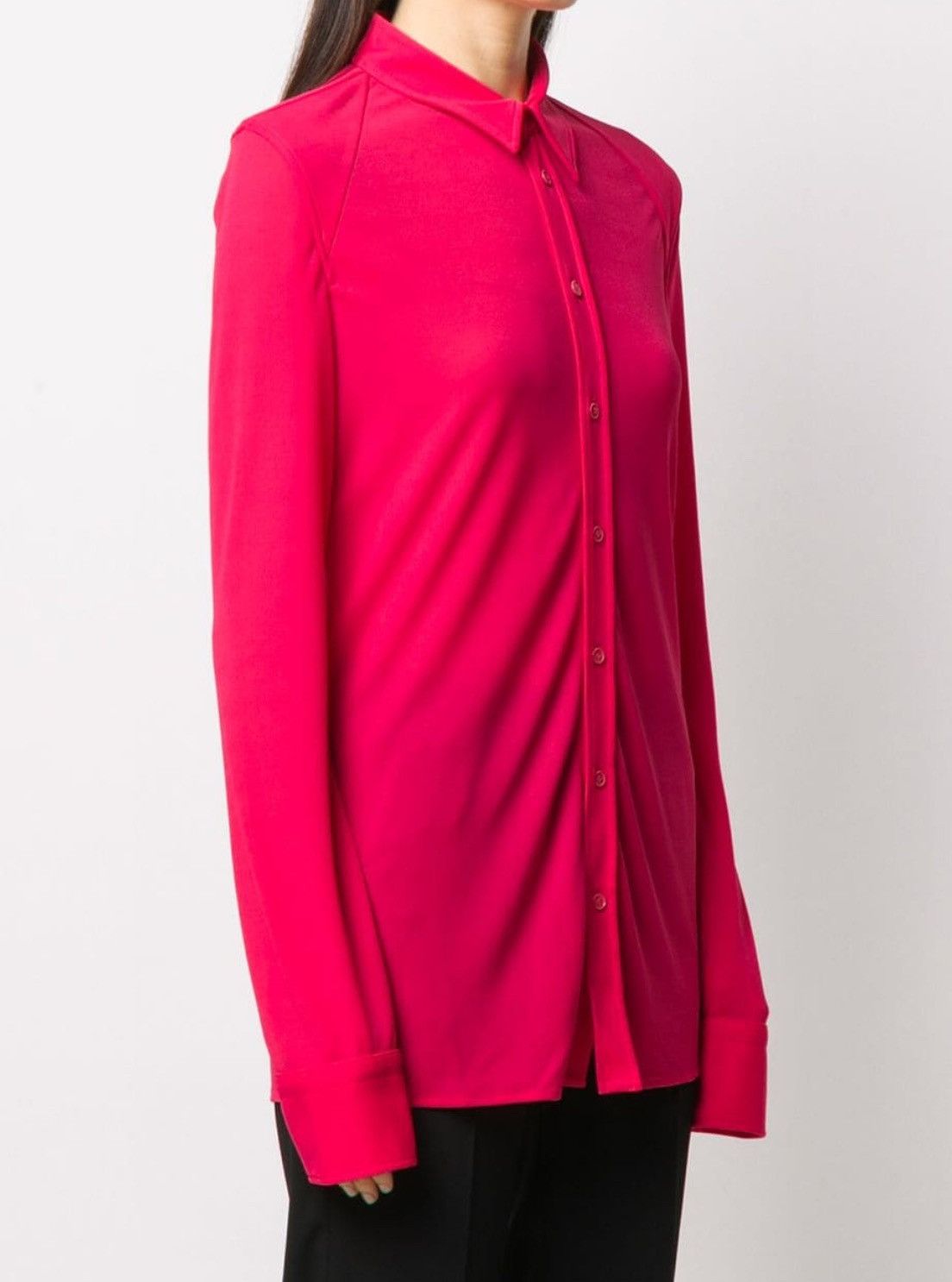 Bottega Veneta BNWT $1500 Bottega Veneta red blouse see through shirt Size M / US 6-8 / IT 42-44 - 1 Thumbnail