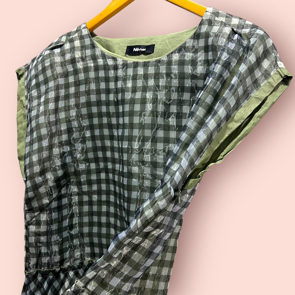 Issey Miyake × Ne-Net × Pleats Please Issey Miyake NE-NET BY ISSEY MIYAKE CHECKERED POP GOWN DRESS Size M / US 6-8 / IT 42-44 - 14 Thumbnail