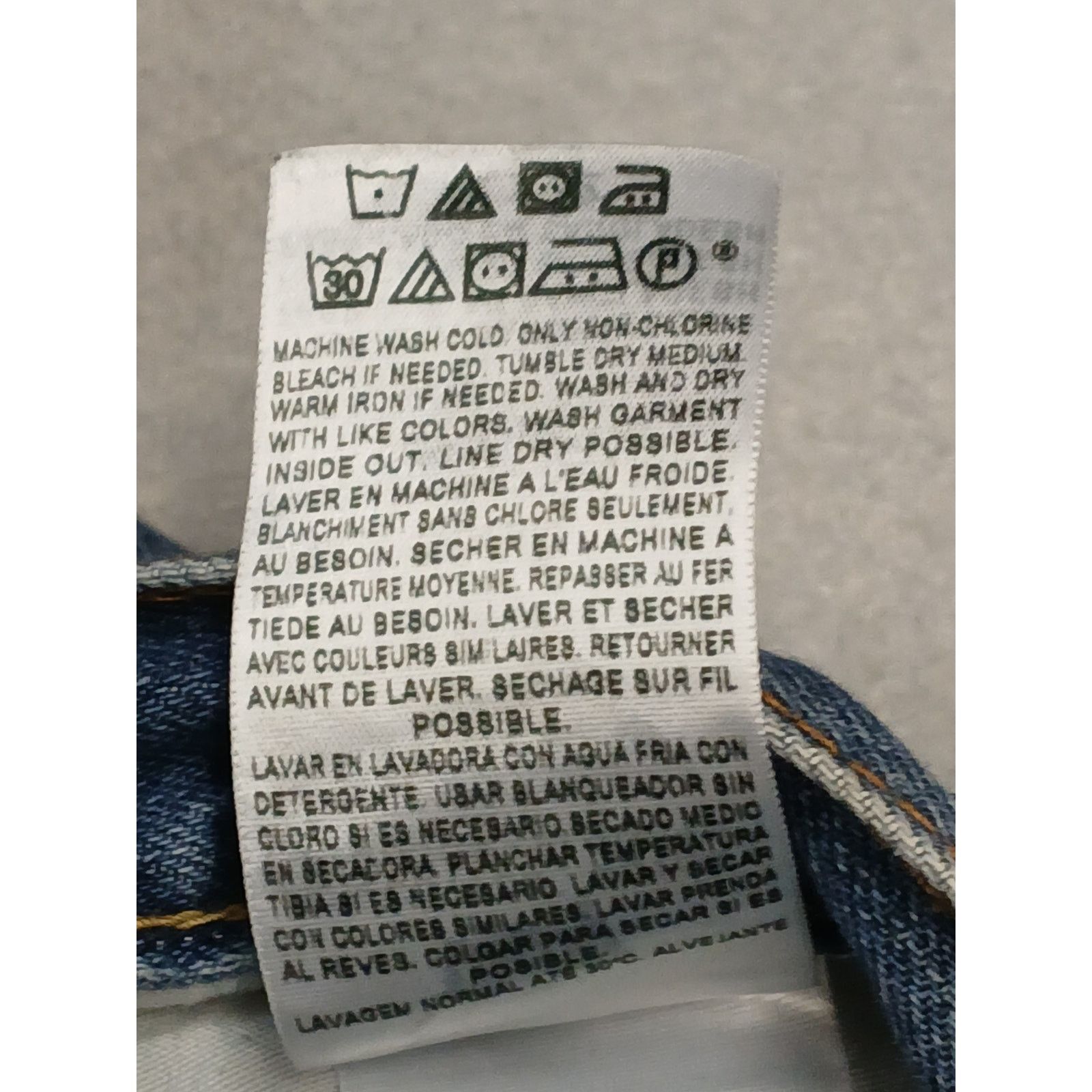 Levi's Levi's (42x32) Men's Straight Fit Blue Denim Jeans Size US 42 / EU 58 - 8 Thumbnail