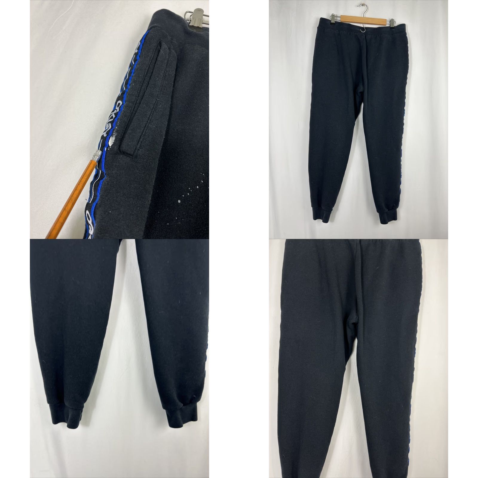 Oakley Oakley Mens Large Custom Fit Joggers Ankle Piping Blue Black 34x28 Stains Size US 33 - 8 Thumbnail