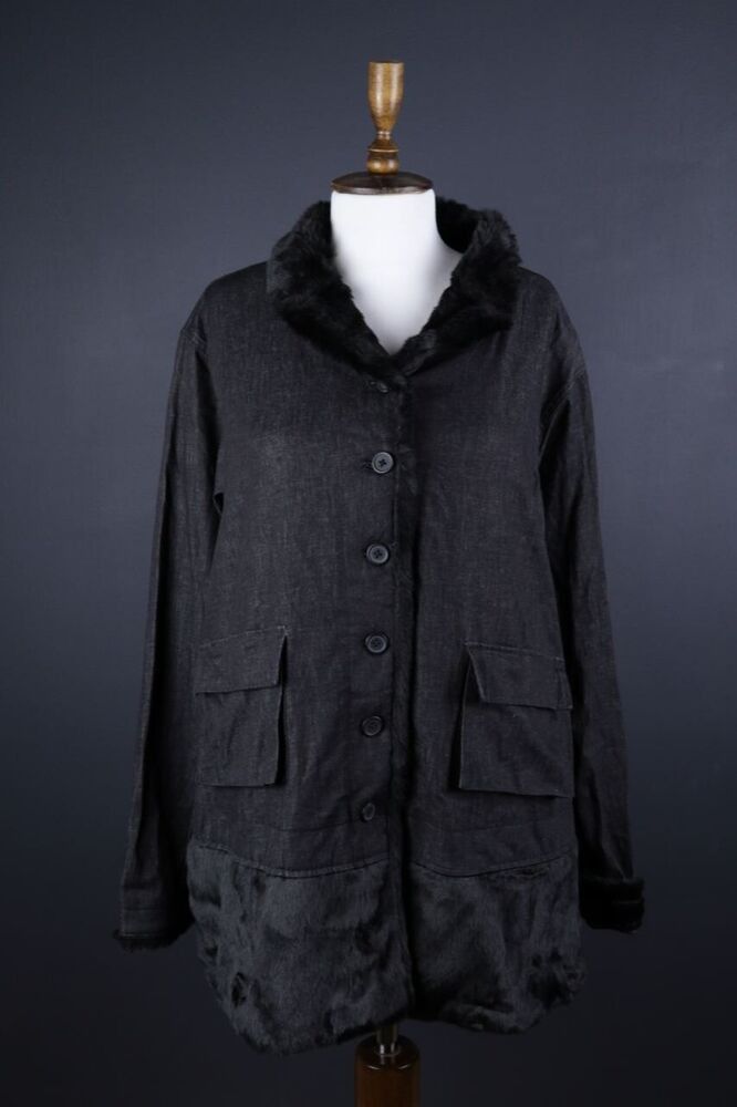 image of Avant Garde Rundholz Coat Jacket in Black, Women's (Size Medium)