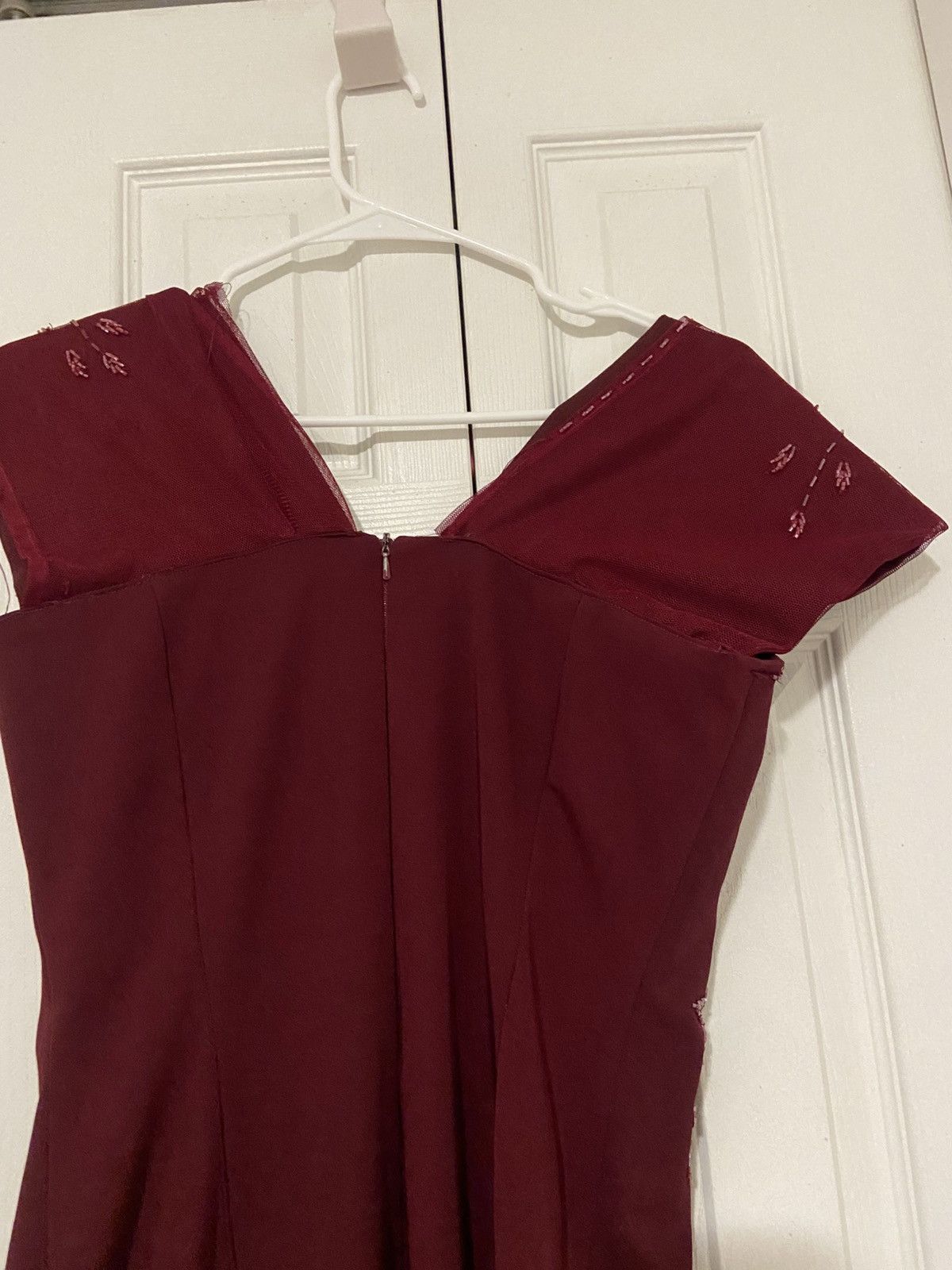 Other Vintage Burgundy Beaded Dress Size M / US 6-8 / IT 42-44 - 4 Thumbnail
