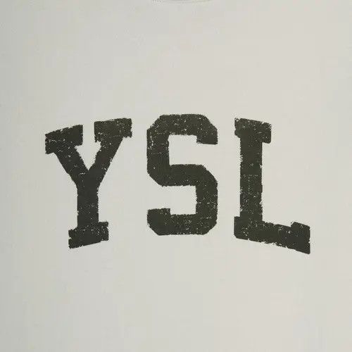 Saint Laurent Paris o1tp1o1224 Vintage Sweatshirt in Ecru Size US M / EU 48-50 / 2 - 3 Thumbnail