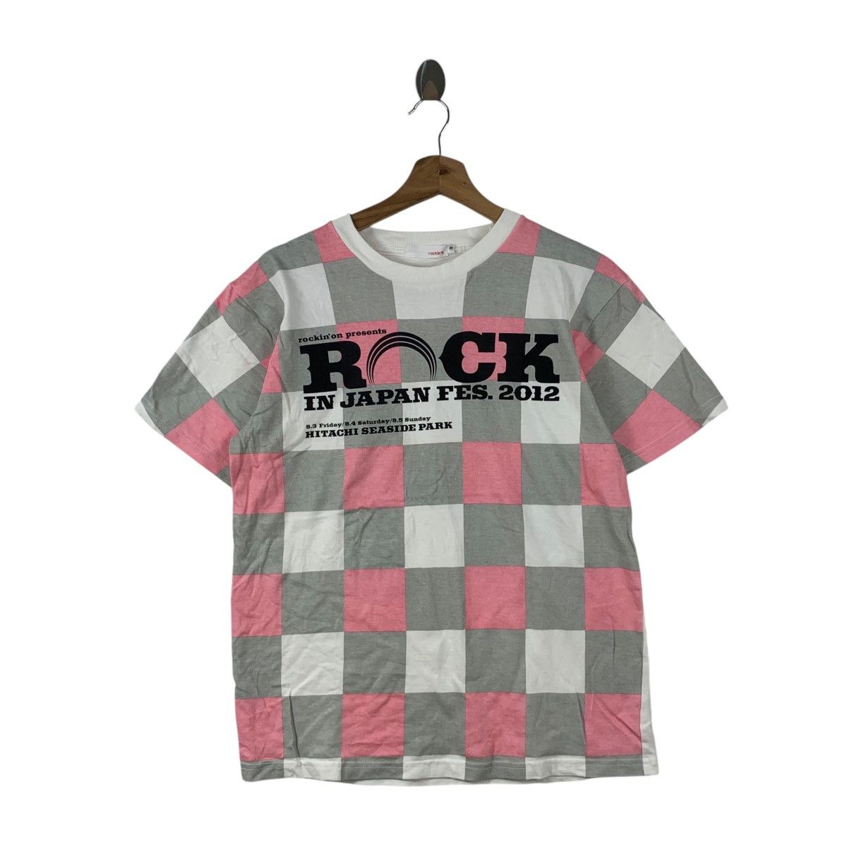 Vintage ROCK IN JAPAN FESTIVAL 2012 Rockin On Nova Checks Tee Shirt Size M / US 6-8 / IT 42-44 - 1 Thumbnail