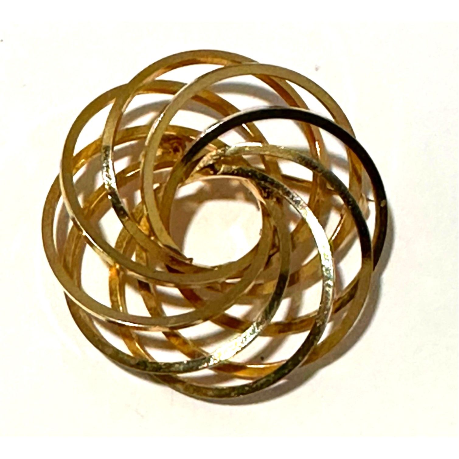 Other VTG Atomic Flower Spiral Eternity Entangled Circular Brooch Size ONE SIZE - 1 Thumbnail
