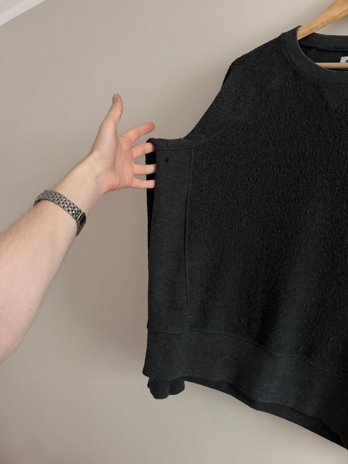 Acne Studios Acne Studios Black Minimalist Crewneck Sweatshirt Size US M / EU 48-50 / 2 - 3 Thumbnail
